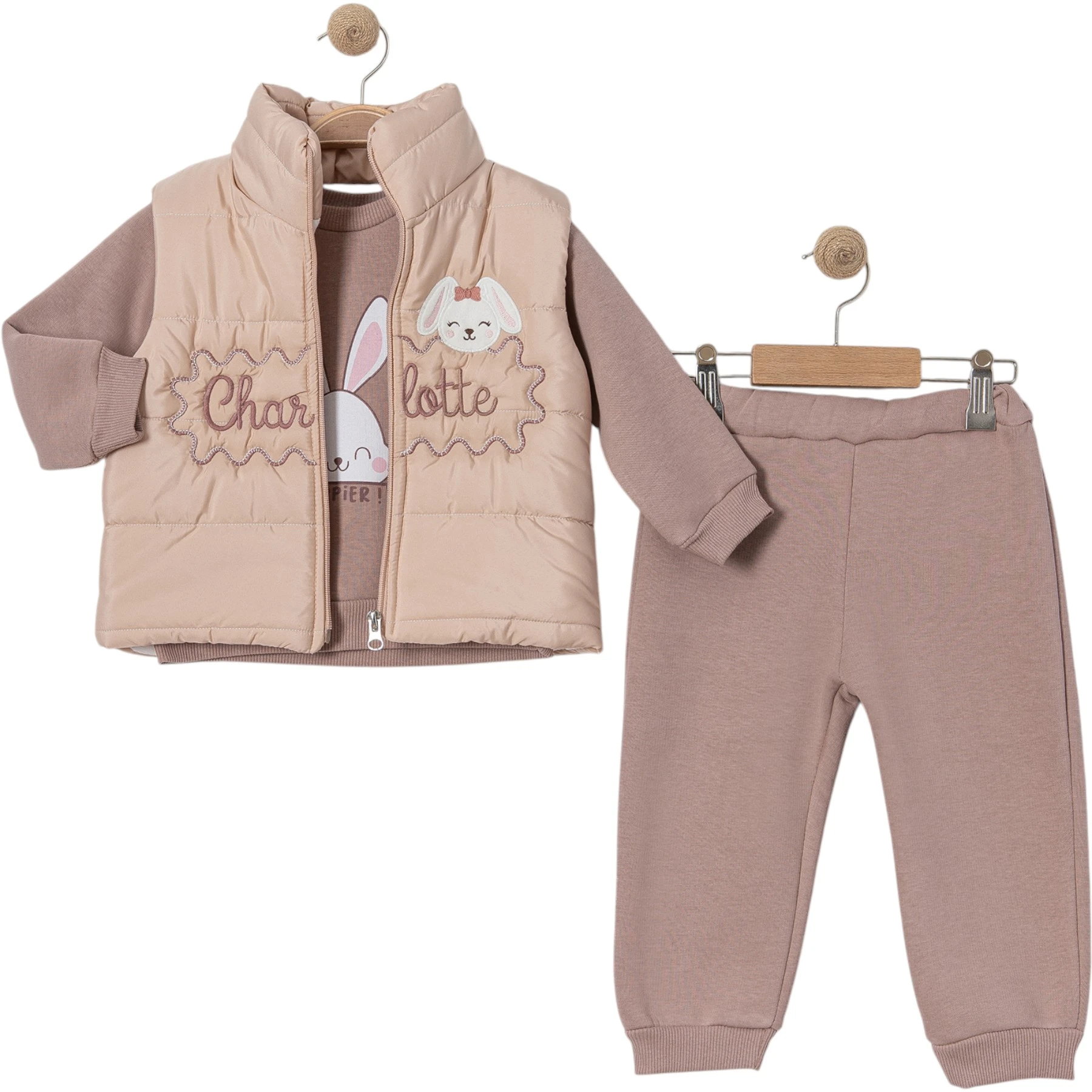 CHARLOTTE TAVŞAN NAKIŞLI TAKIM 2Y,3Y,4Y,5Y Kız
