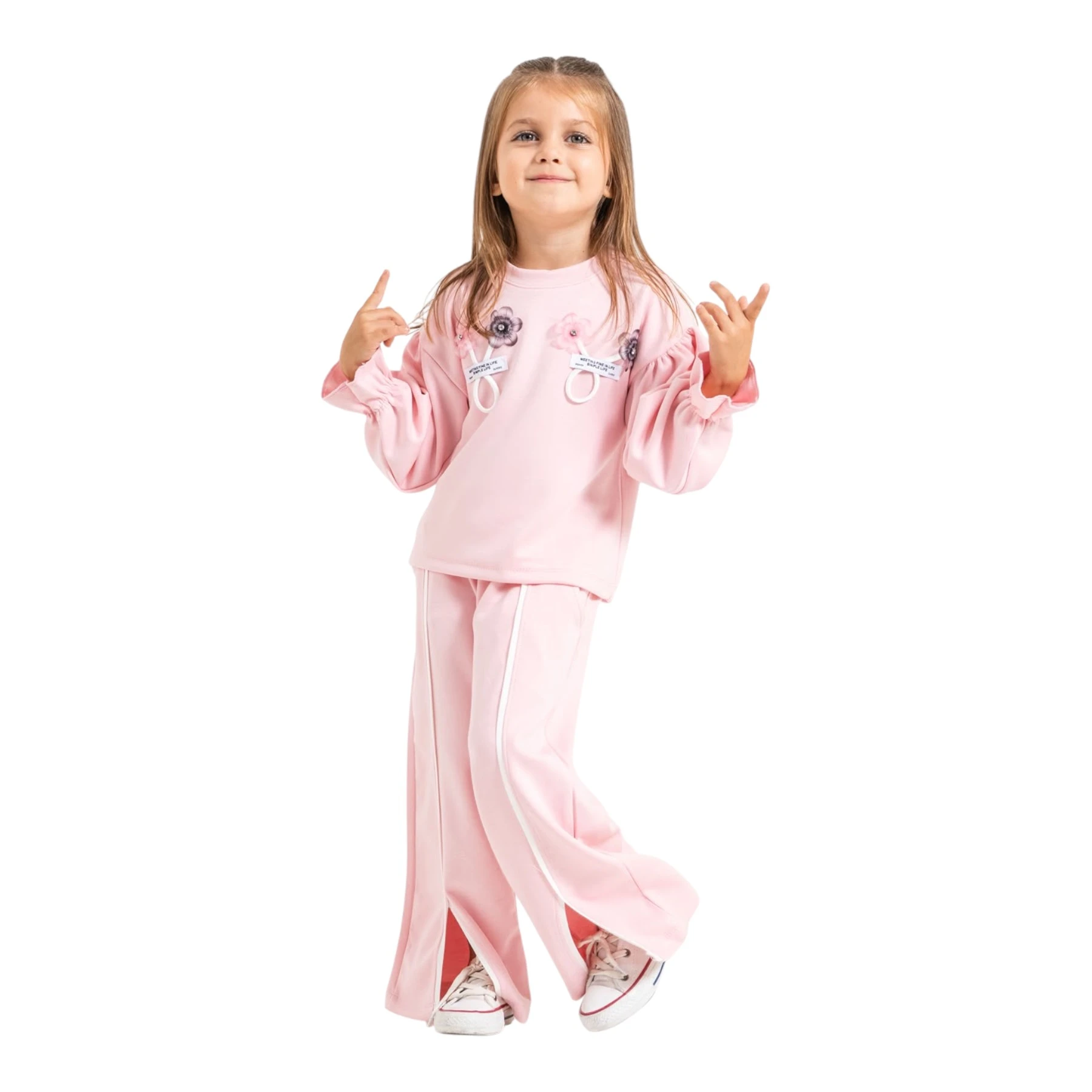 ÇİÇEK AKSESUAR BİYELİ OYSHO TAKIM 4Y,5Y,6Y,8Y,10Y Kız