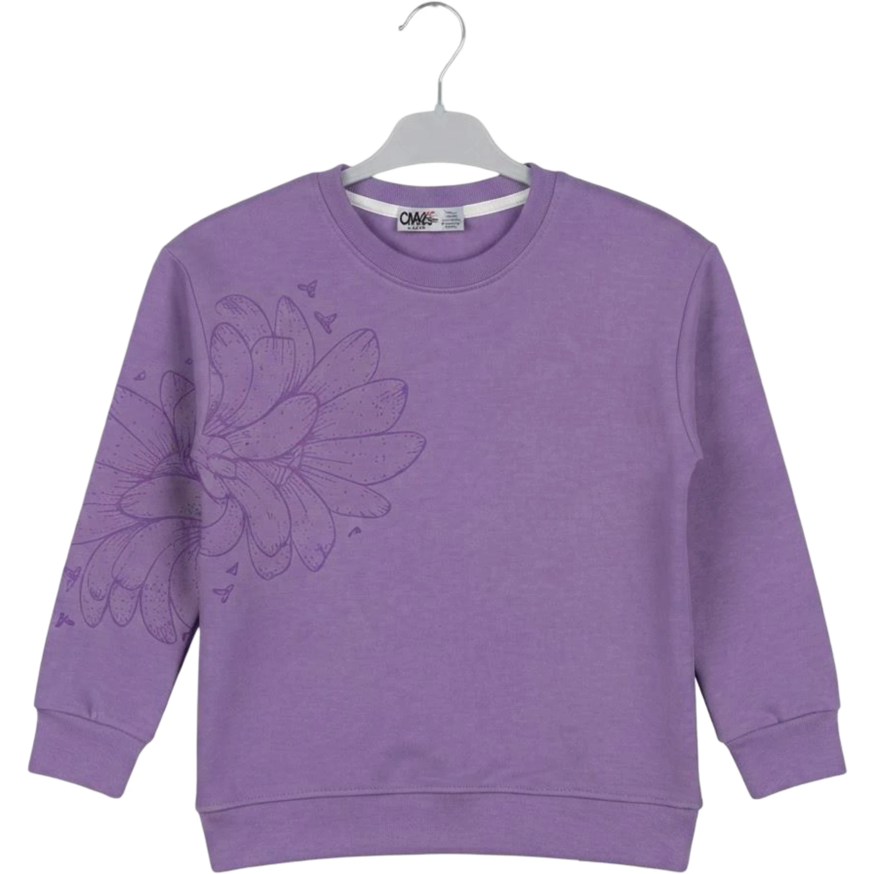 ÇİÇEK BASKILI KIZ SWEAT  3Y,12Y Kız