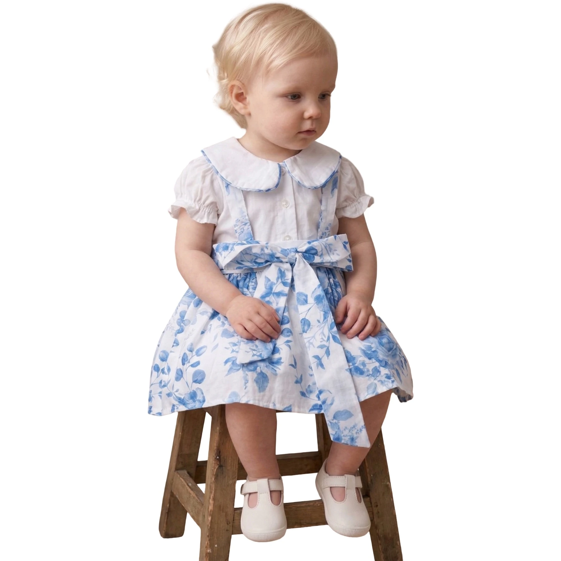 ÇİÇEK DİJİTAL BASKILI KLOŞ KIZ ELBİSE (VUALT) 6 Ay,12 Ay,18 Ay,2Y Kız