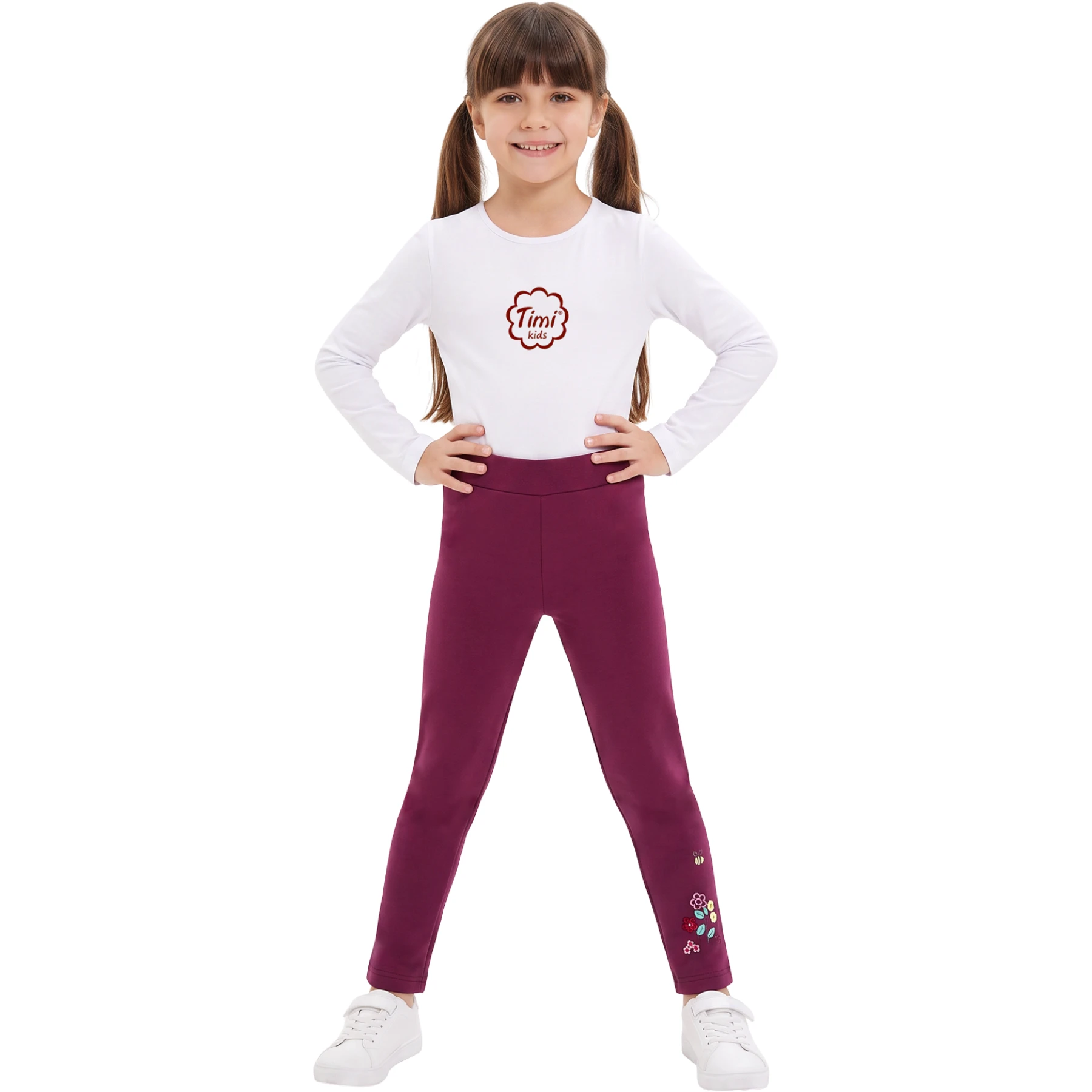 ÇİÇEK NAKIŞ 3İP TAYT 4Y,5Y,6Y,7Y,8Y,9Y Kız