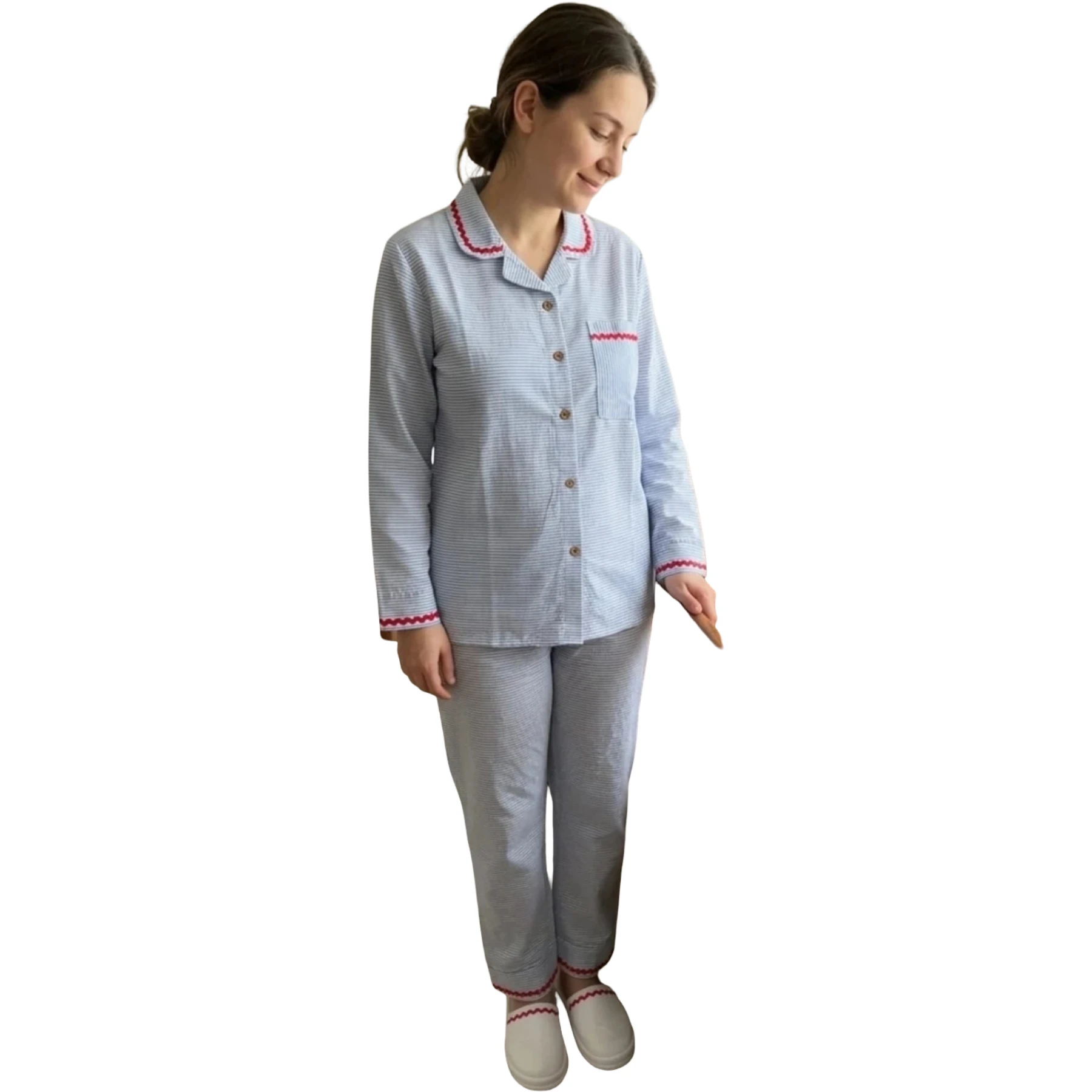 ÇİZGİLİ LOHUSA TERLİKLİ XXL BEDEN ANNE BEBEK LOHUSA SET 3 Ay Uni