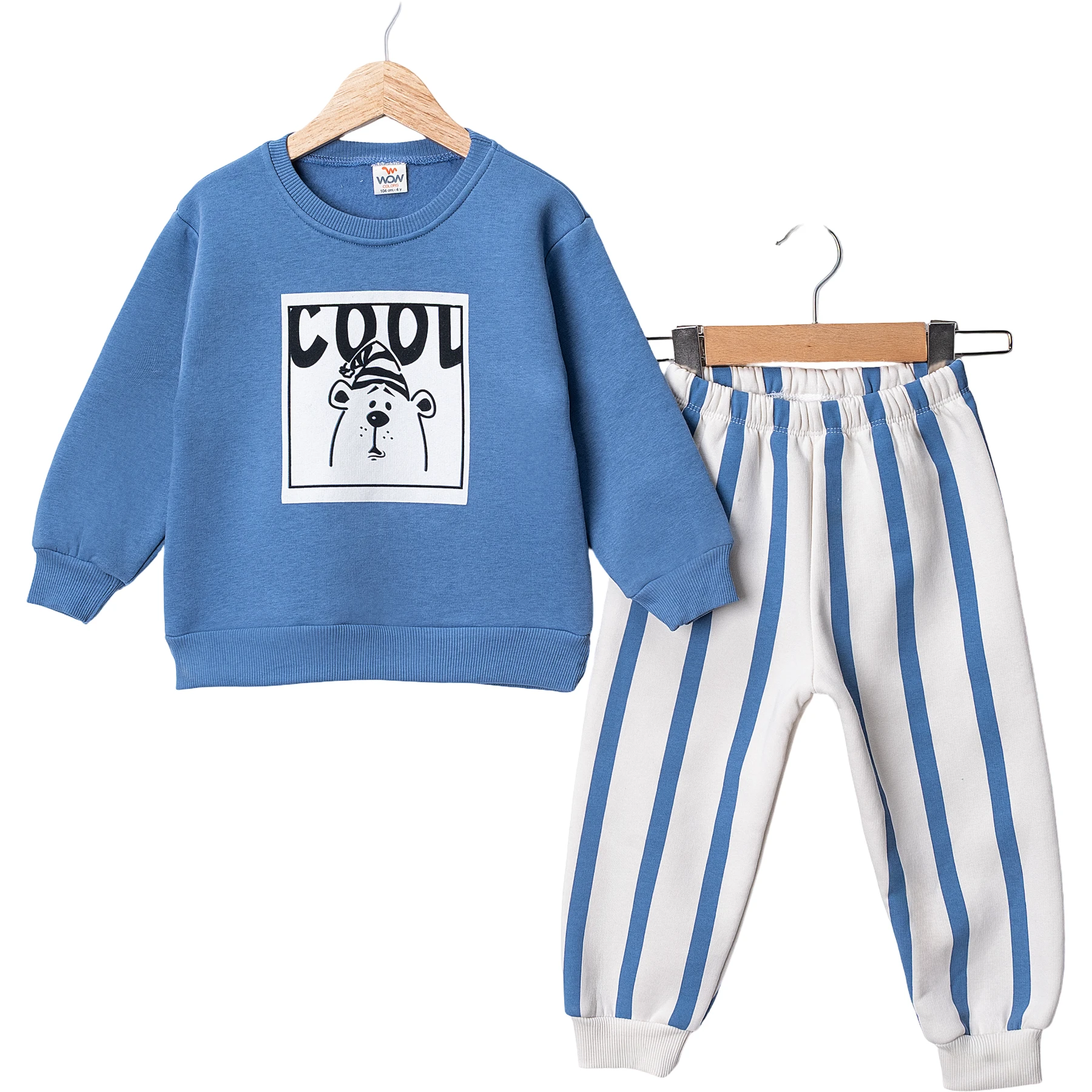 COOL BASKILI ÇİZGİLİ İKİLİ TAKIM 12 Ay,2Y,3Y,4Y Erkek