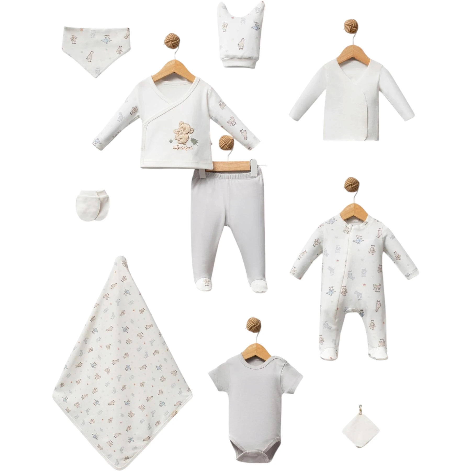 CUTE SAFARİ 10 LU SET 1 Ay Uni
