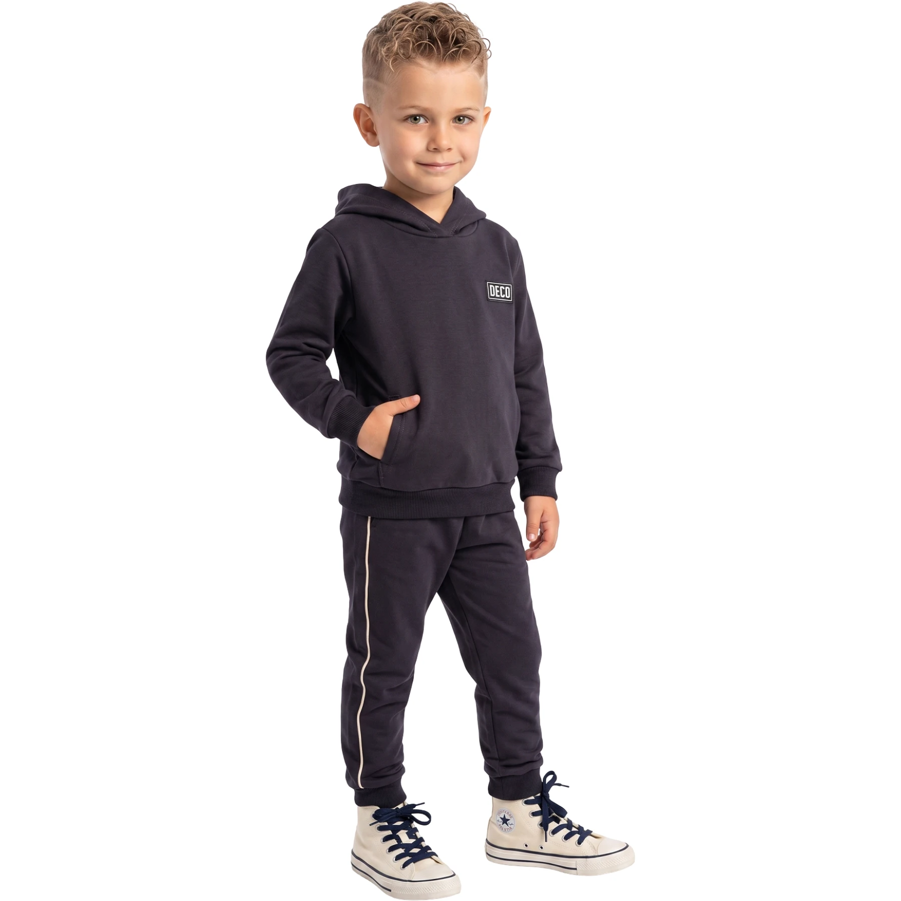 DECO NAKIŞLI KAPŞONLU İKİ İP ERKEK TAKIM  2Y,3Y,4Y,5Y Erkek