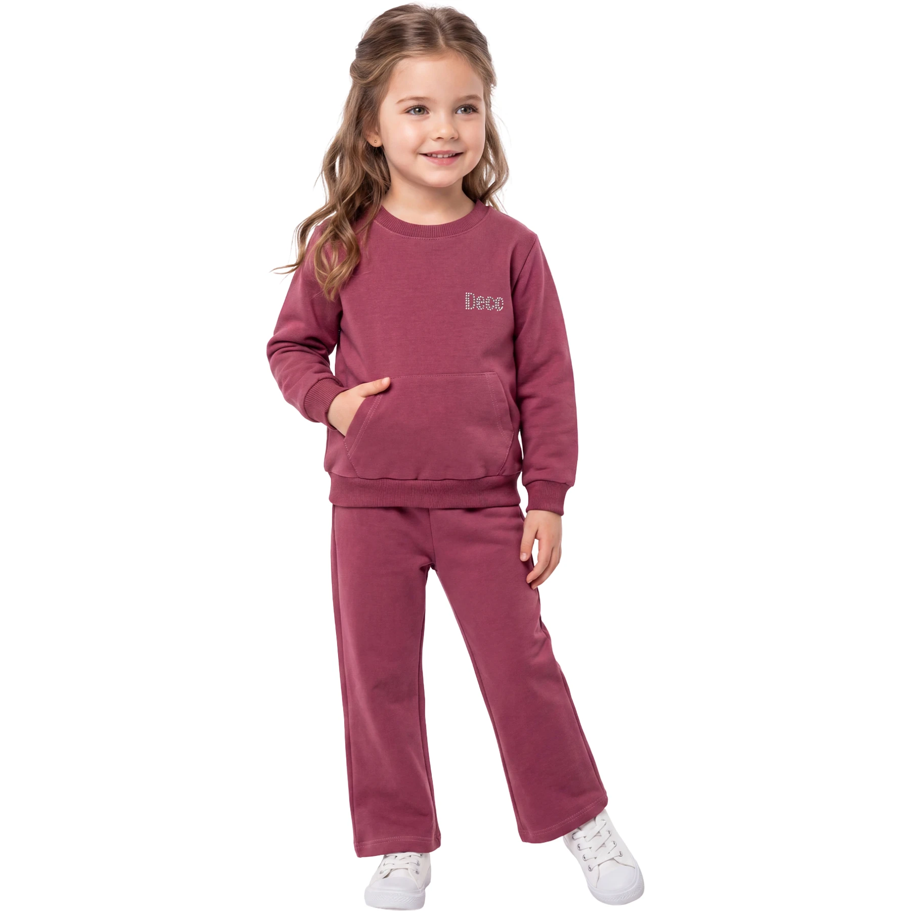 DECO TAŞ BASKILI KIZ TAKIM 2Y,3Y,4Y,5Y Kız