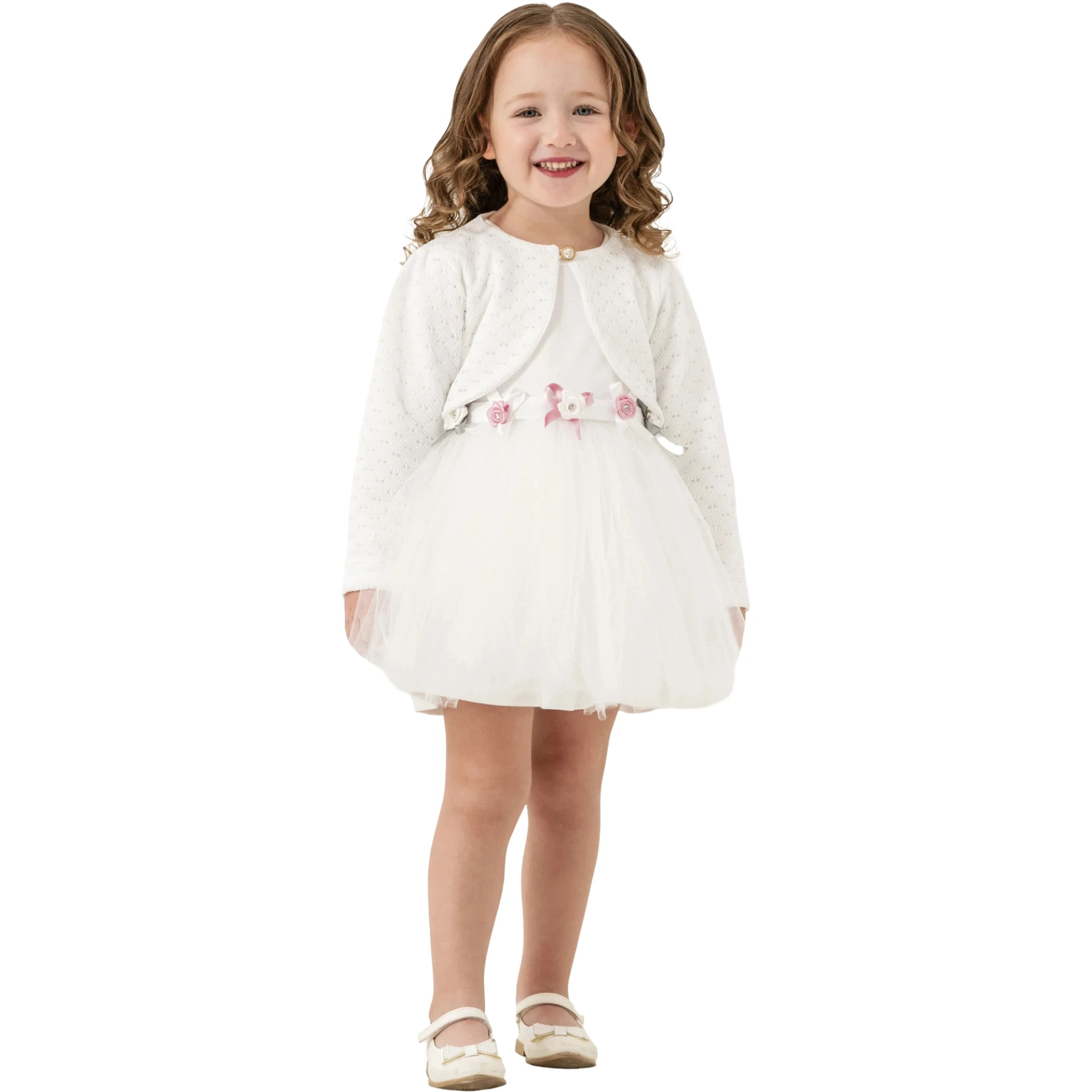 DELİKLİ BOLEROLU ELBİSE 2Y,3Y,4Y Kız