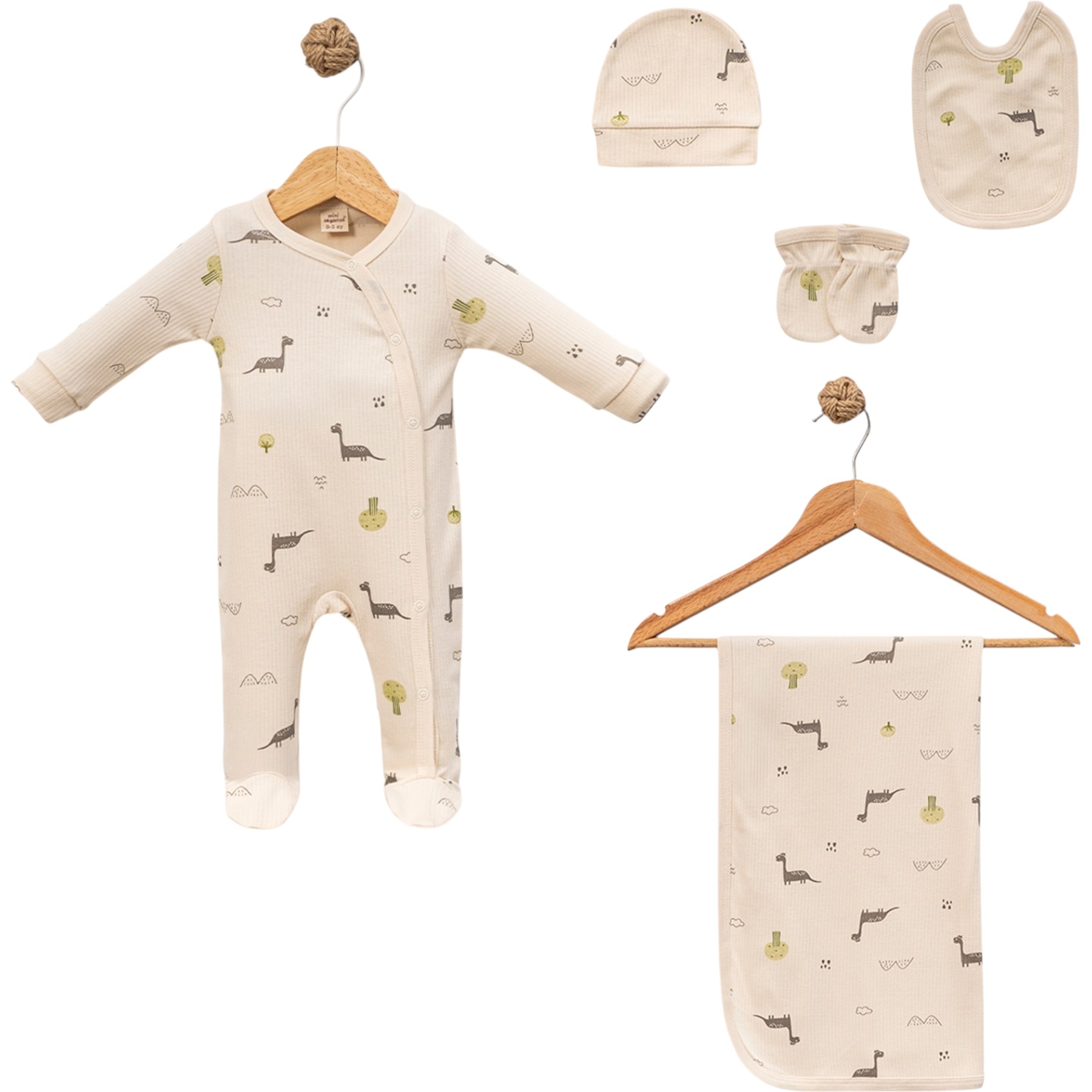 DİNAZOR DESEN BATTANİYELİ TULUM SET 3 Ay Erkek