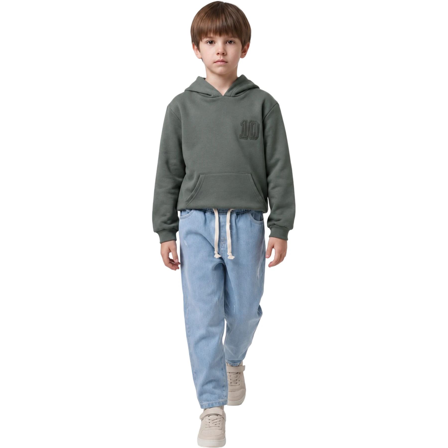 ERKEK 3 İPLİK 2 Lİ TAKIM  KAPŞONLU BAGGY  4Y,6Y,8Y,10Y,12Y Erkek