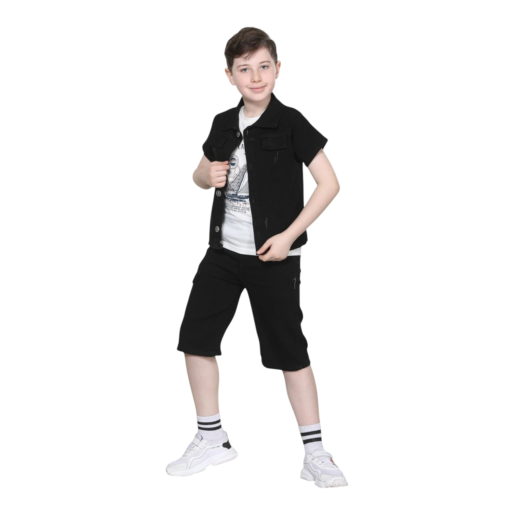 ERKEK TRICOT 3 LÜ TAKIM PAMUK SİYAH 4Y,6Y,8Y,10Y,12Y Erkek