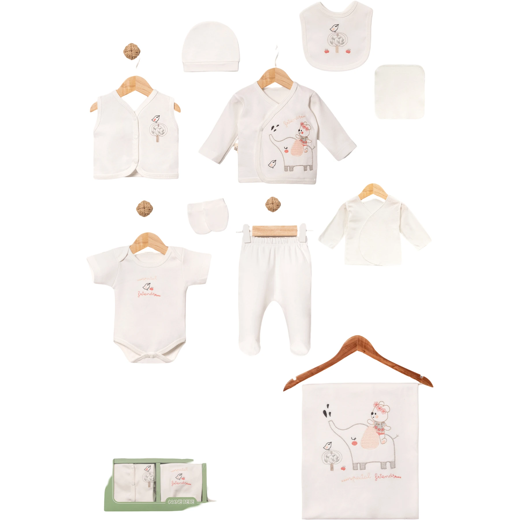 FİLLİ KIZ AYI 10 LU SET 1 Ay,2 Ay,3 Ay Kız