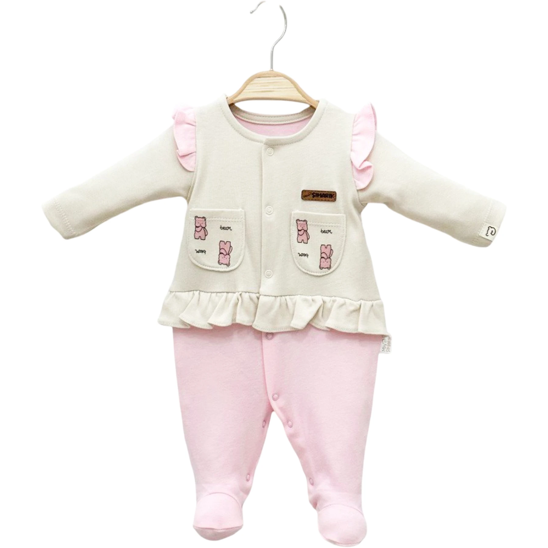 FIRFIRLI CEPLİ KIZ TULUM 3 Ay,6 Ay,9 Ay Kız