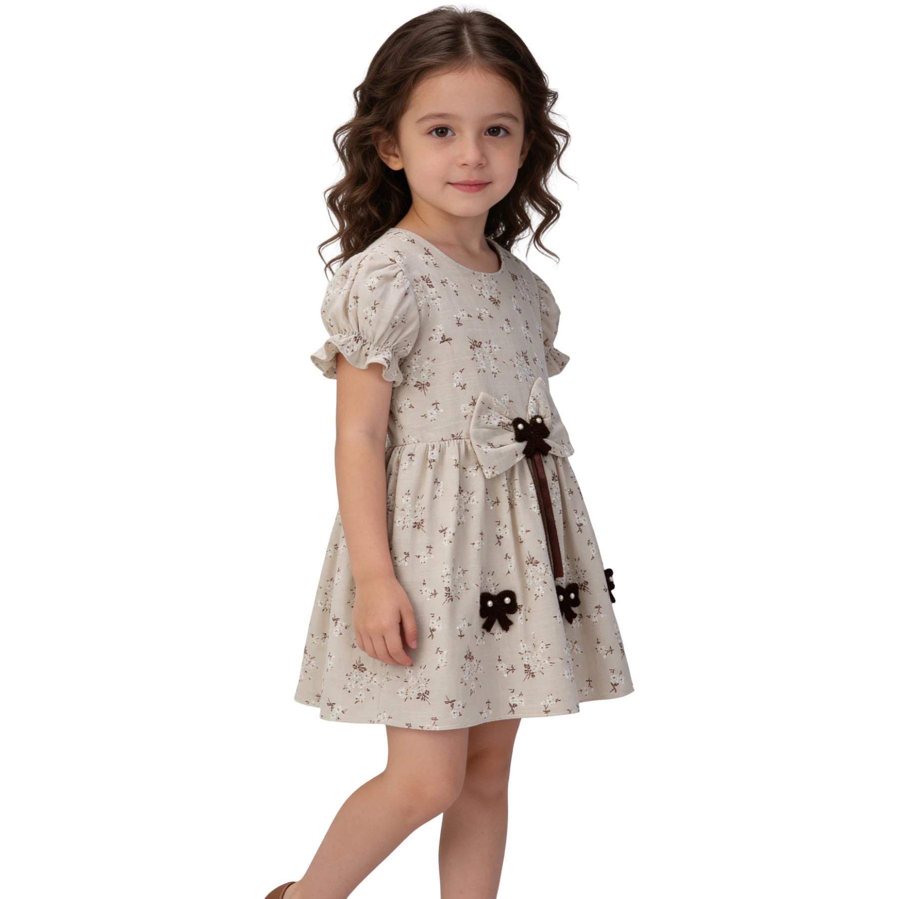 FİYONKLU ÇITIR ELBİSE 2Y,3Y,4Y,5Y Kız