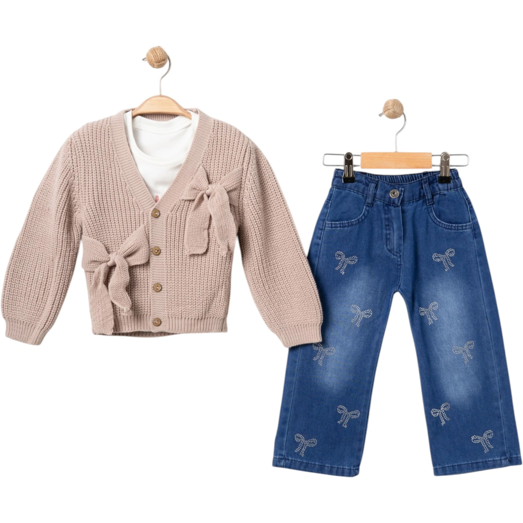 FİYONKLU KIZ TRİKO TK 2Y,3Y,4Y,5Y Kız