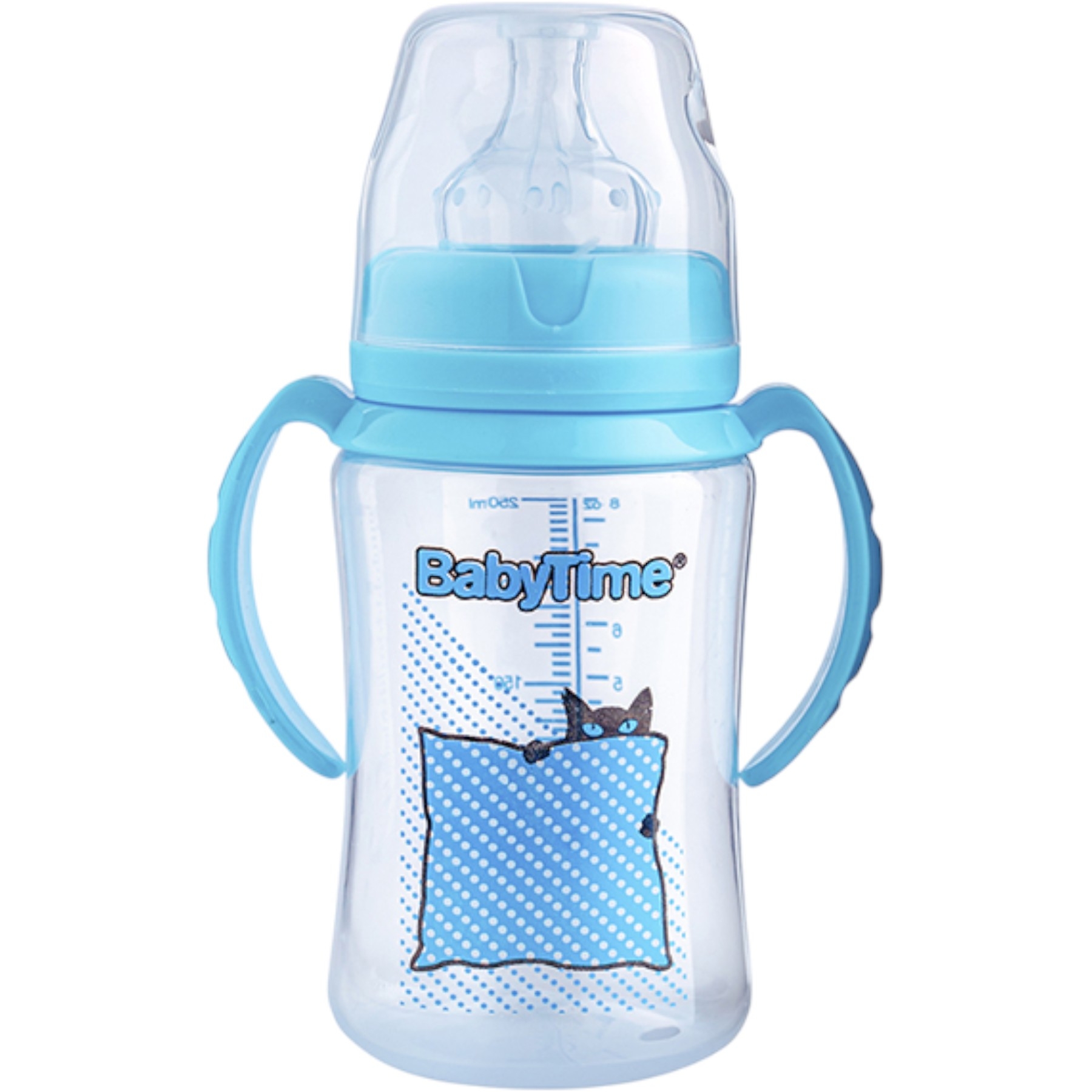 G. AĞIZ KULPLU PP BİBERON (SİLİKON UÇLU) 250ML MAVİ 1 Ay,2 Ay,3 Ay,6 Ay Erkek