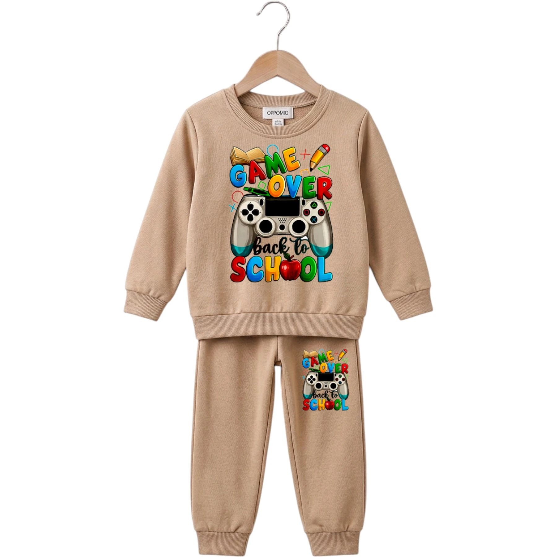 GAMEOVER SCHOOL BASKILI ERKEK İKİLİ ÇOCUK TAKIM 3Y,2Y,6Y,5Y,4Y,7Y,8Y Erkek