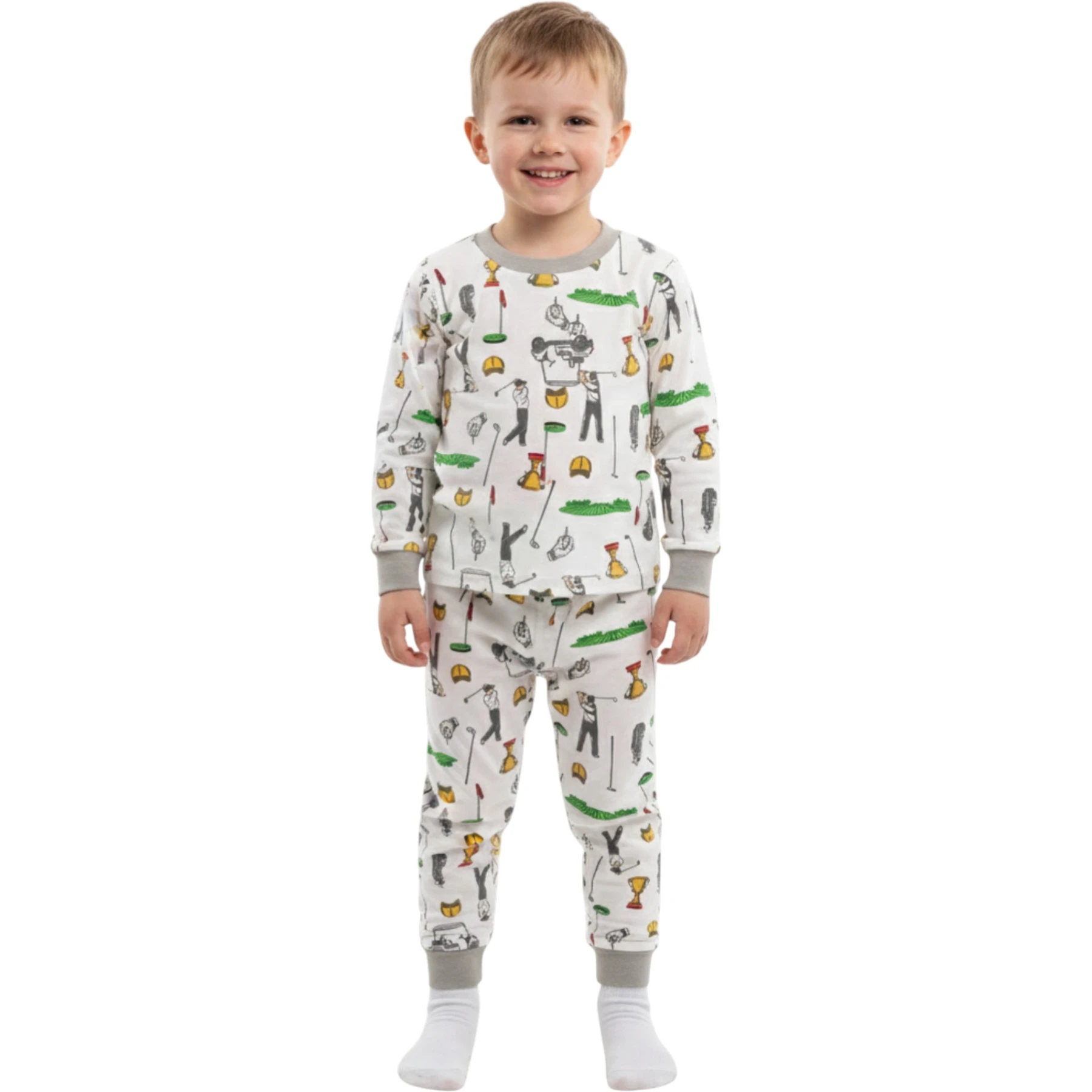 GOLF BİSİKLET YAKA PİJAMA TAKIMI 3Y,4Y,5Y,6Y Erkek