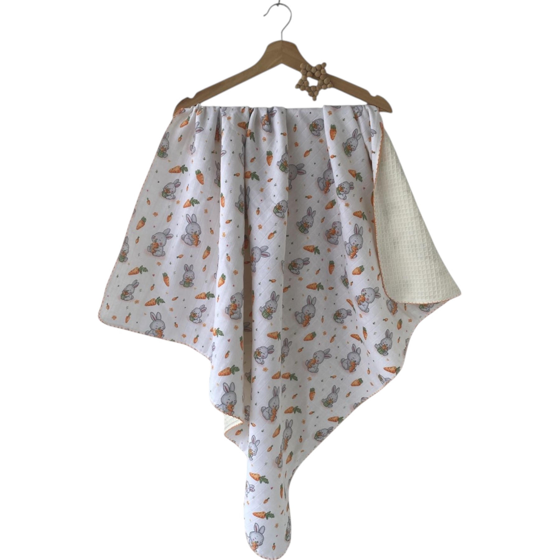 HAVUÇLU TAVŞAN PİKELİ MÜSLİN 100X100 1 Ay,2 Ay,3 Ay,6 Ay,9 Ay,12 Ay,18 Ay,2Y Uni