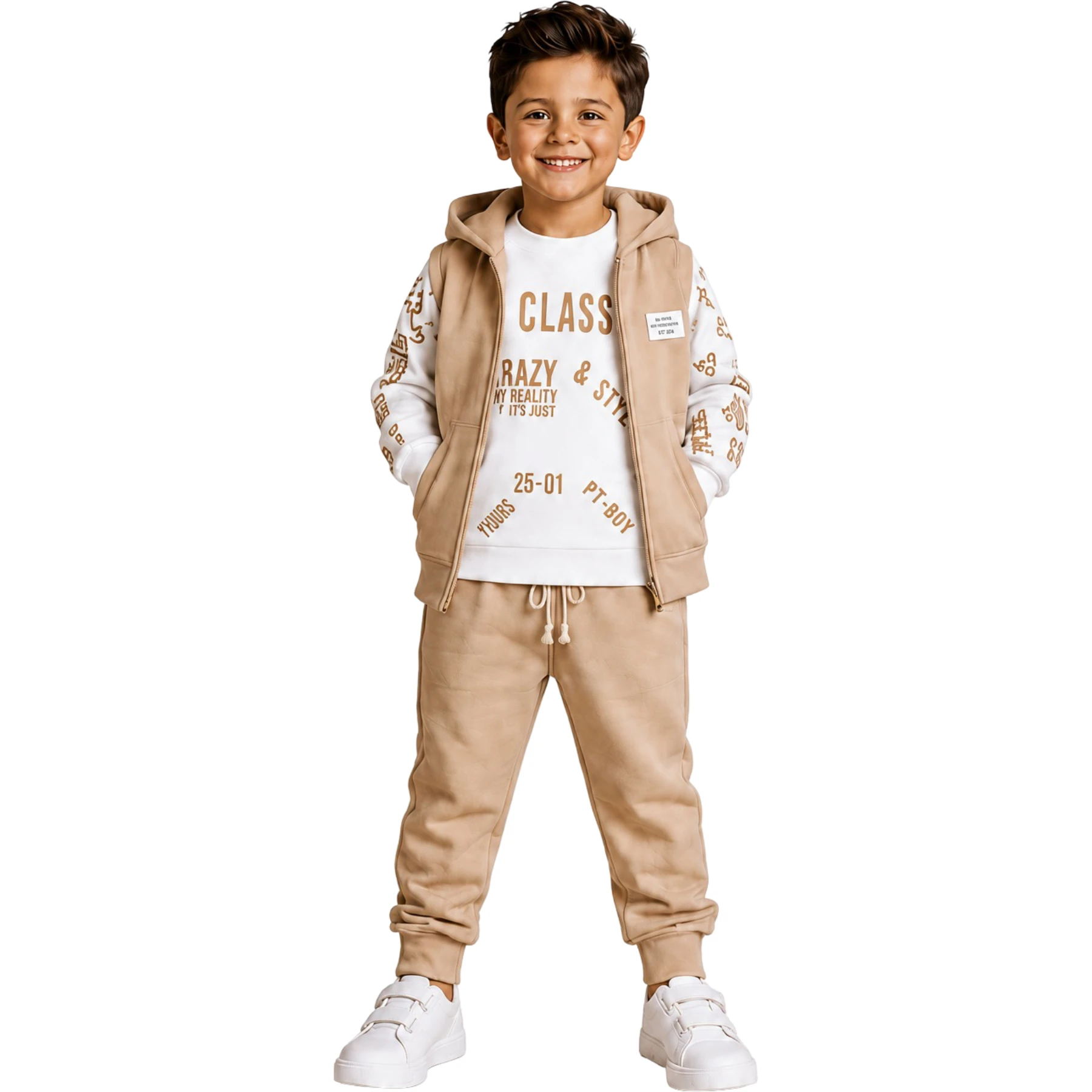 İÇİ BASKILI ÜÇ İP TAKIM 2Y,3Y,4Y,5Y Erkek