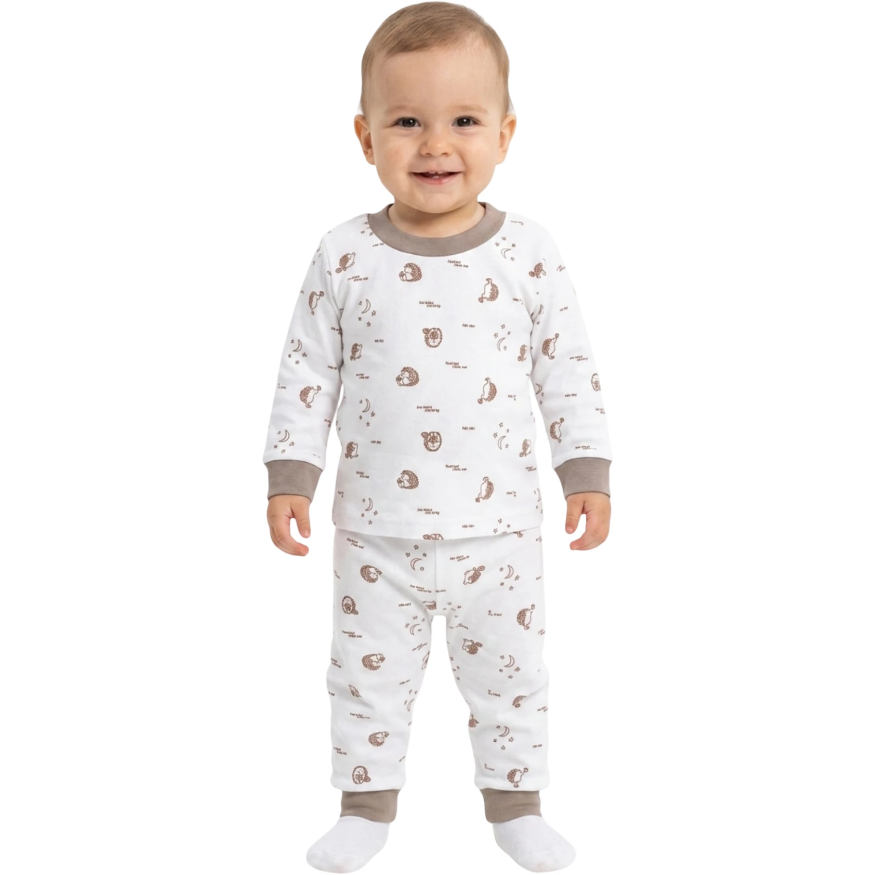 KAHVE KİRPİ PİJAMA 6 Ay,12 Ay,18 Ay,2Y Uni