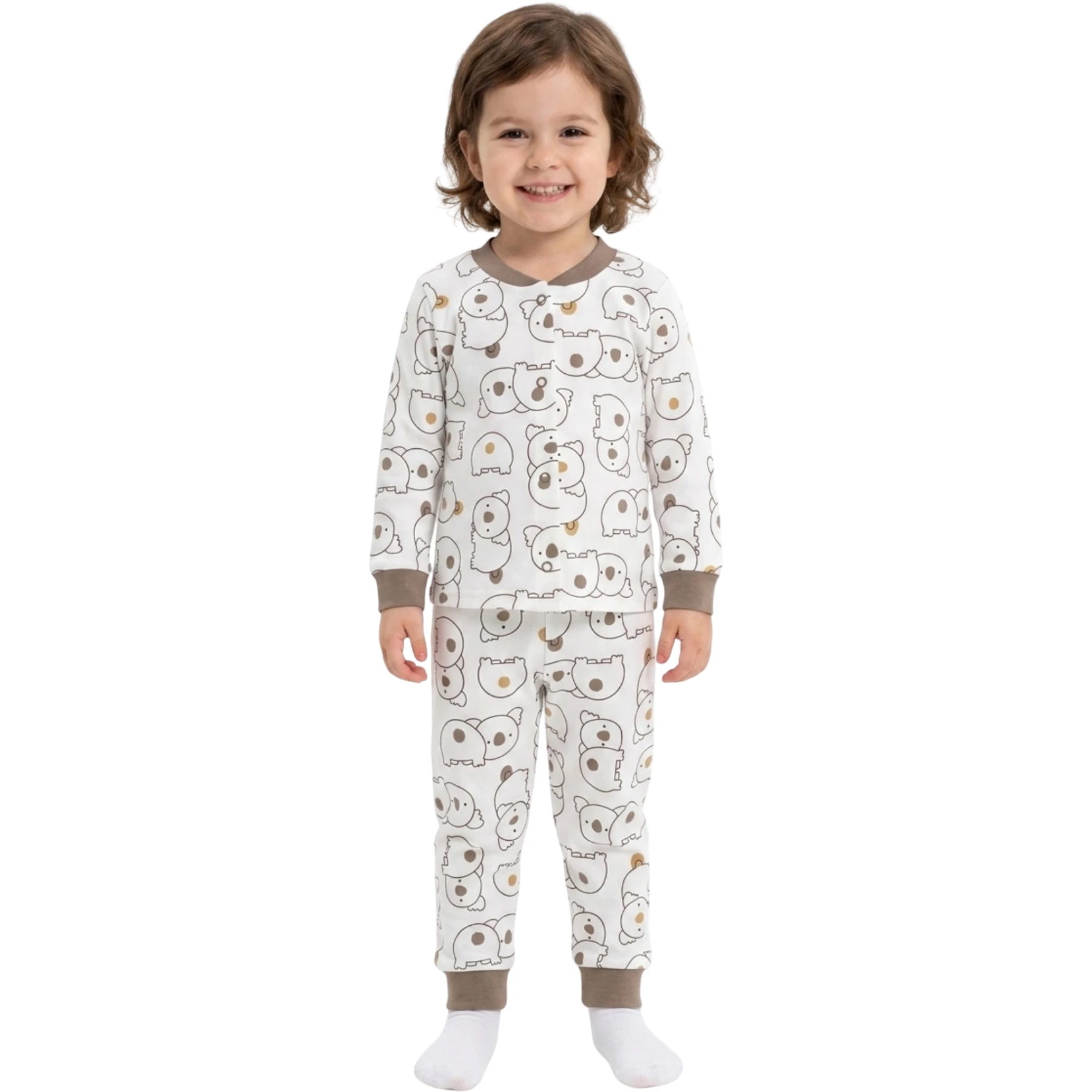 KAHVE KOALA ÇITÇITLI PİJAMA 3Y,4Y,5Y,6Y Uni