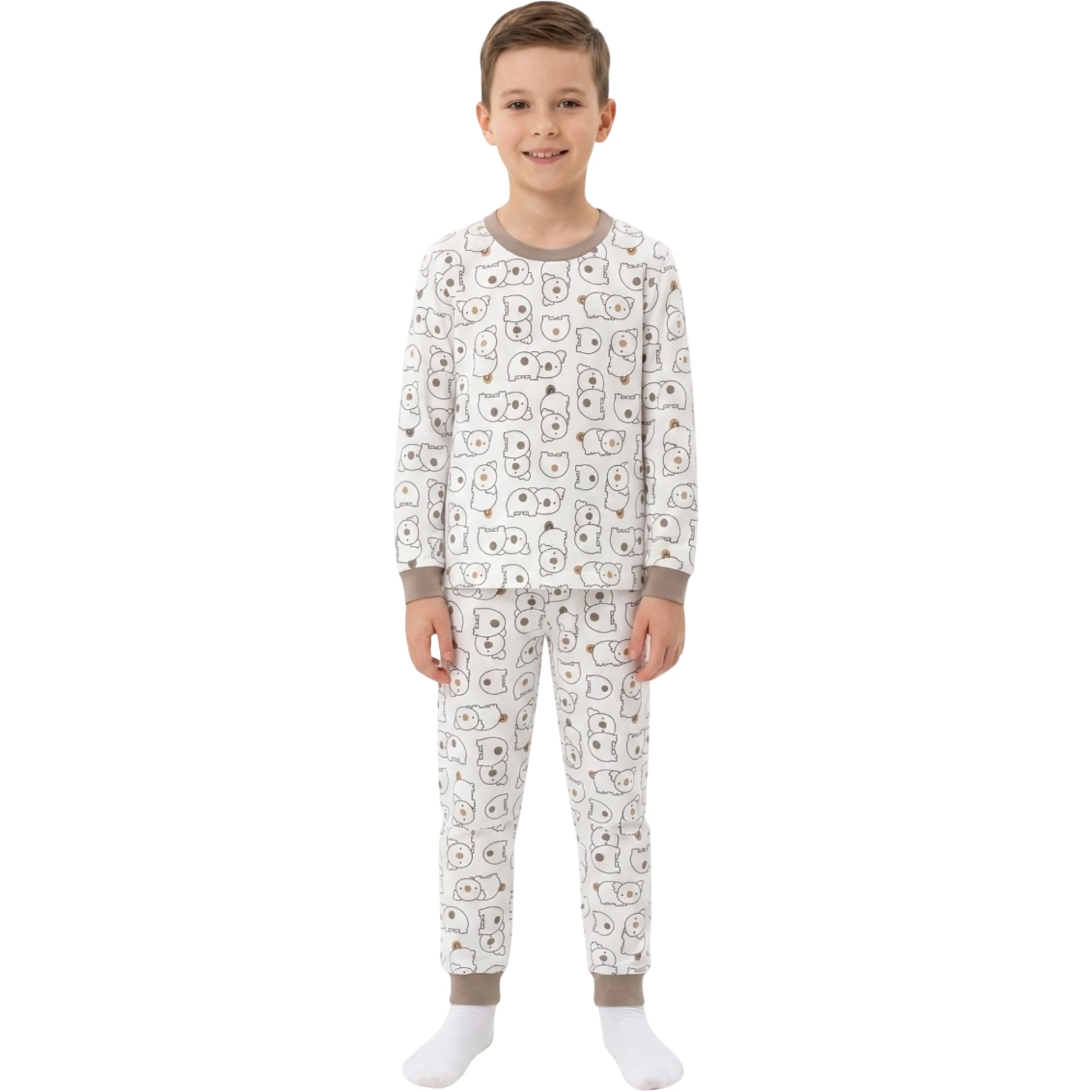 KAHVE KOALA PİJAMA 10Y,11Y,12Y Erkek