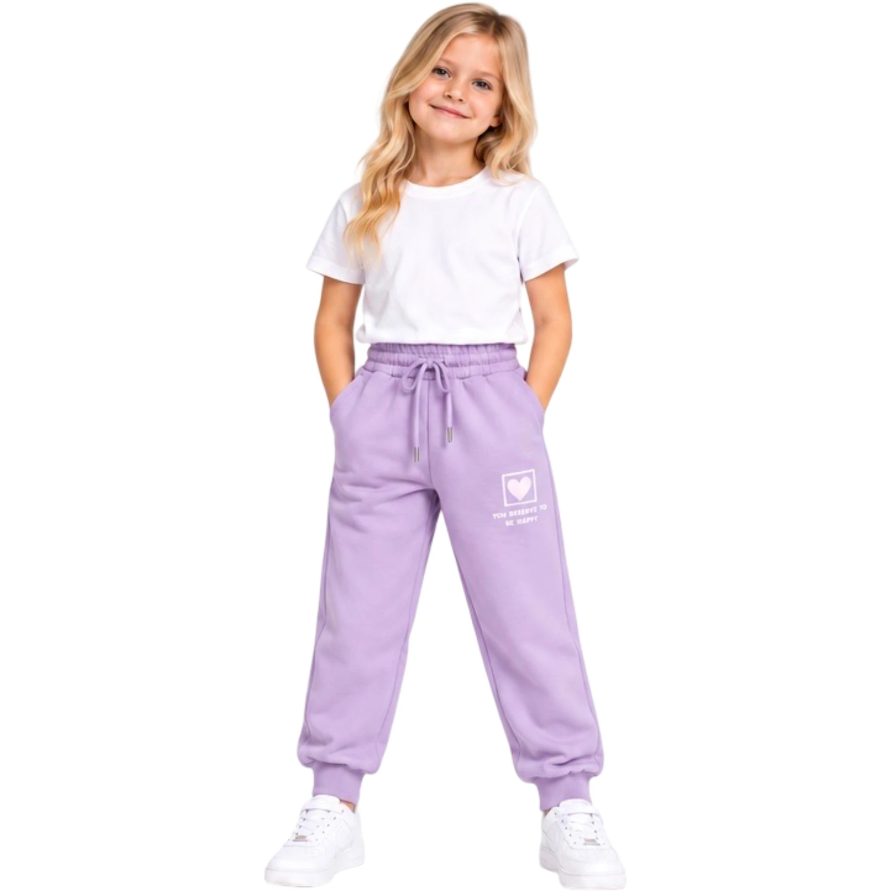 KALP BASKI YAN CEP KIZ ALT  3Y,4Y,5Y,6Y,7Y,8Y Kız