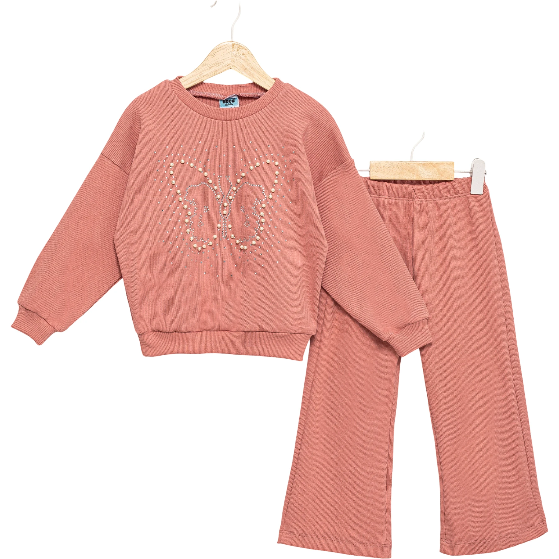 KELEBEK NAKIŞLI 2 İP KIZ TAKIM 2Y,3Y,4Y,5Y Kız