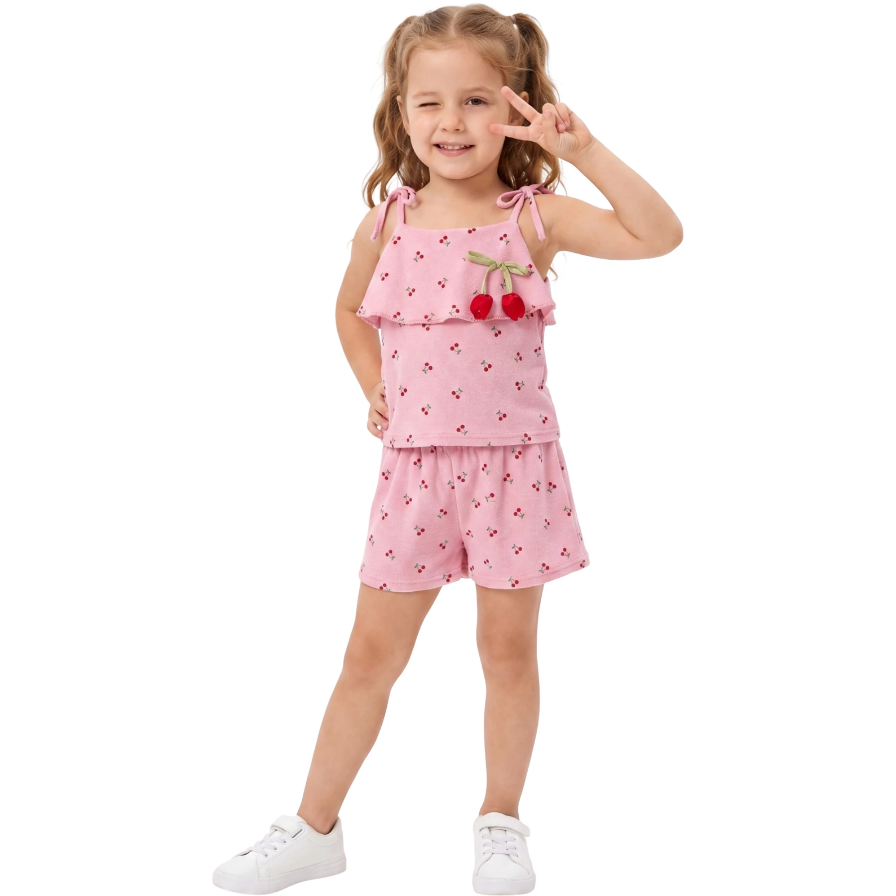 KİRAZ MÜSLİN TAKIM  5Y,4Y,3Y,2Y Kız