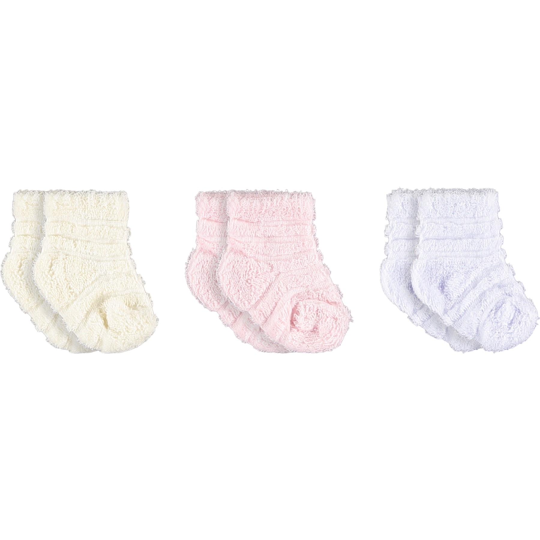 KIZ BEBE TERS HAVLU ÜÇLÜ SET  1 Ay,6 Ay Kız