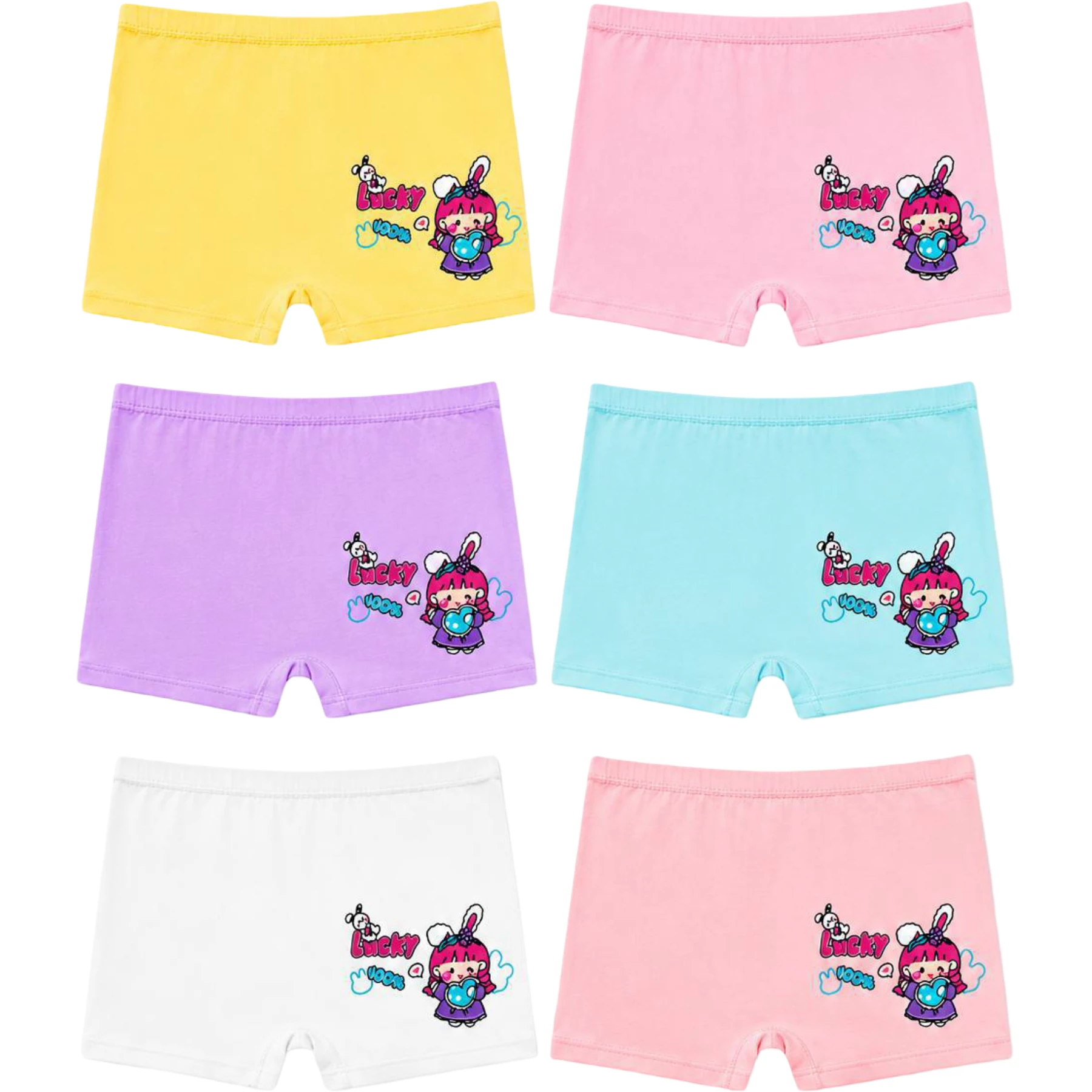 KIZ ÇOCUK BASKILI BOXER 6Y,7Y Kız