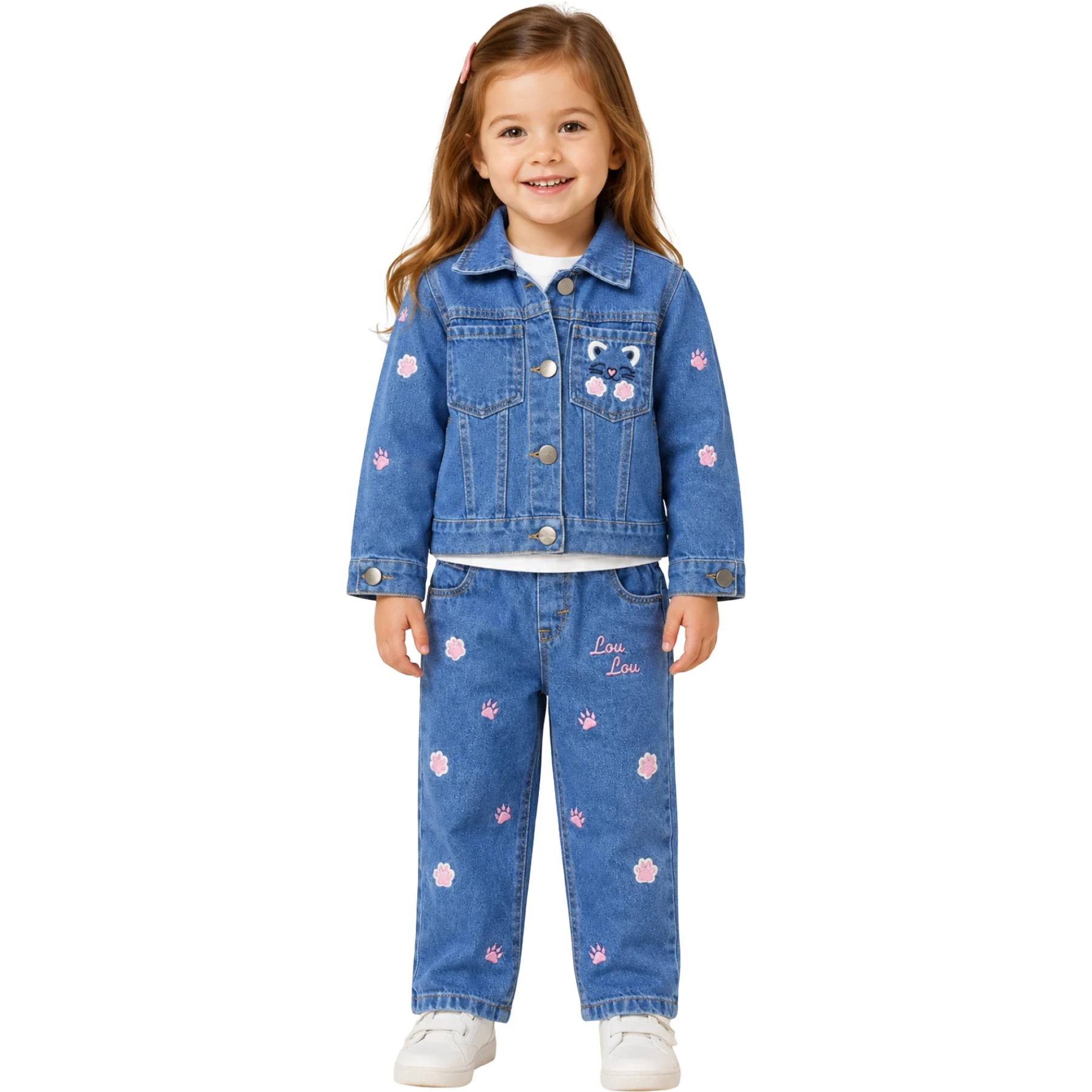 KIZ COTTON 3 LÜ TAKIM LOVE PATİ 12 Ay,2Y,3Y,4Y Kız
