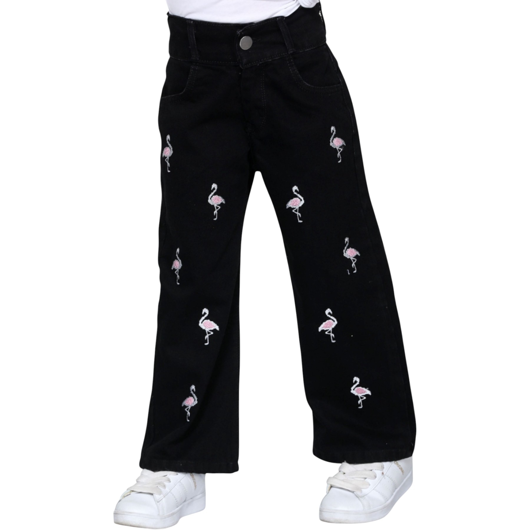 KIZ COTTON PALAZZO SERPME KUĞU SİYAH  6Y,7Y,8Y,9Y,10Y Kız