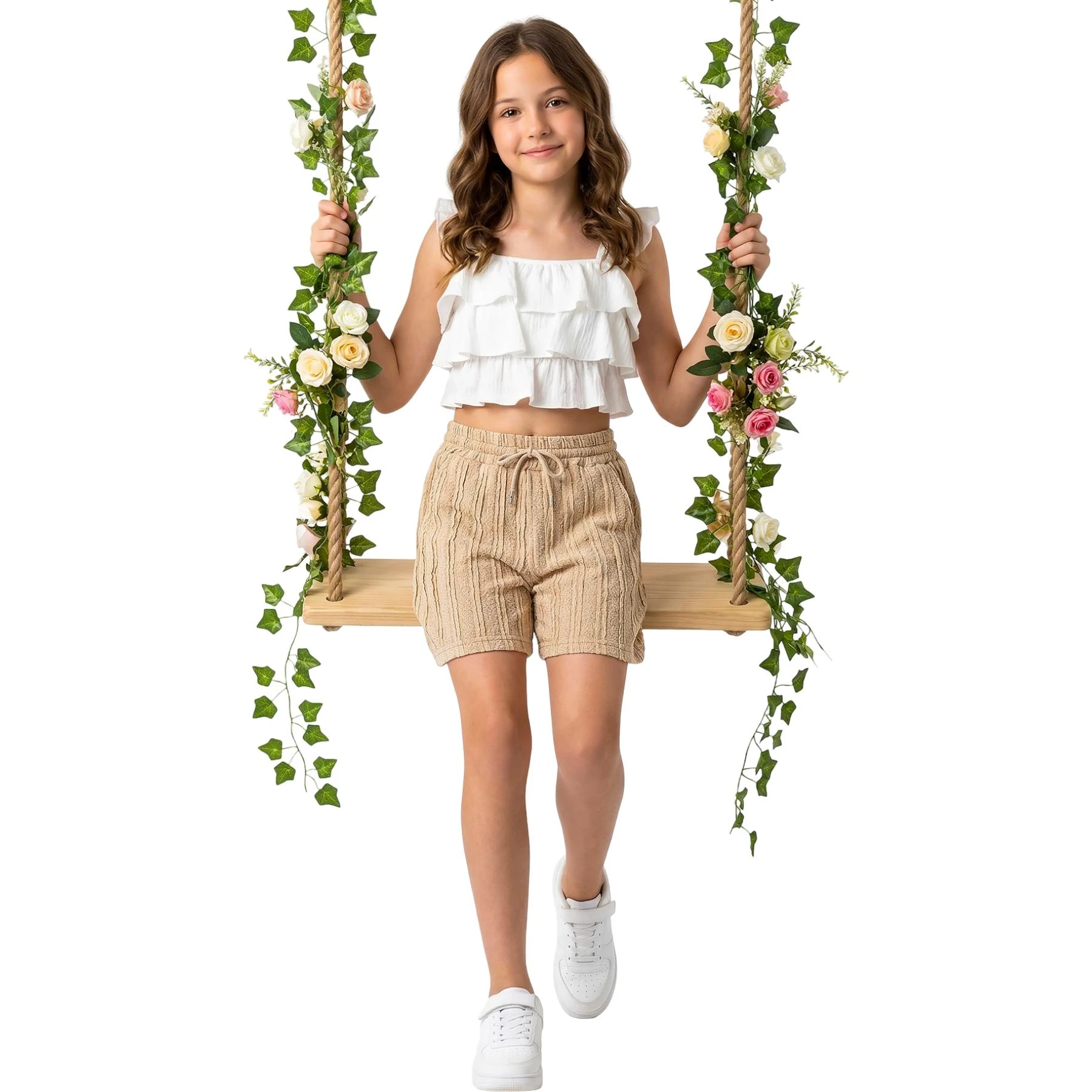 KIZ FIRFIRLI ŞORT 13Y,14Y,15Y,16Y Kız