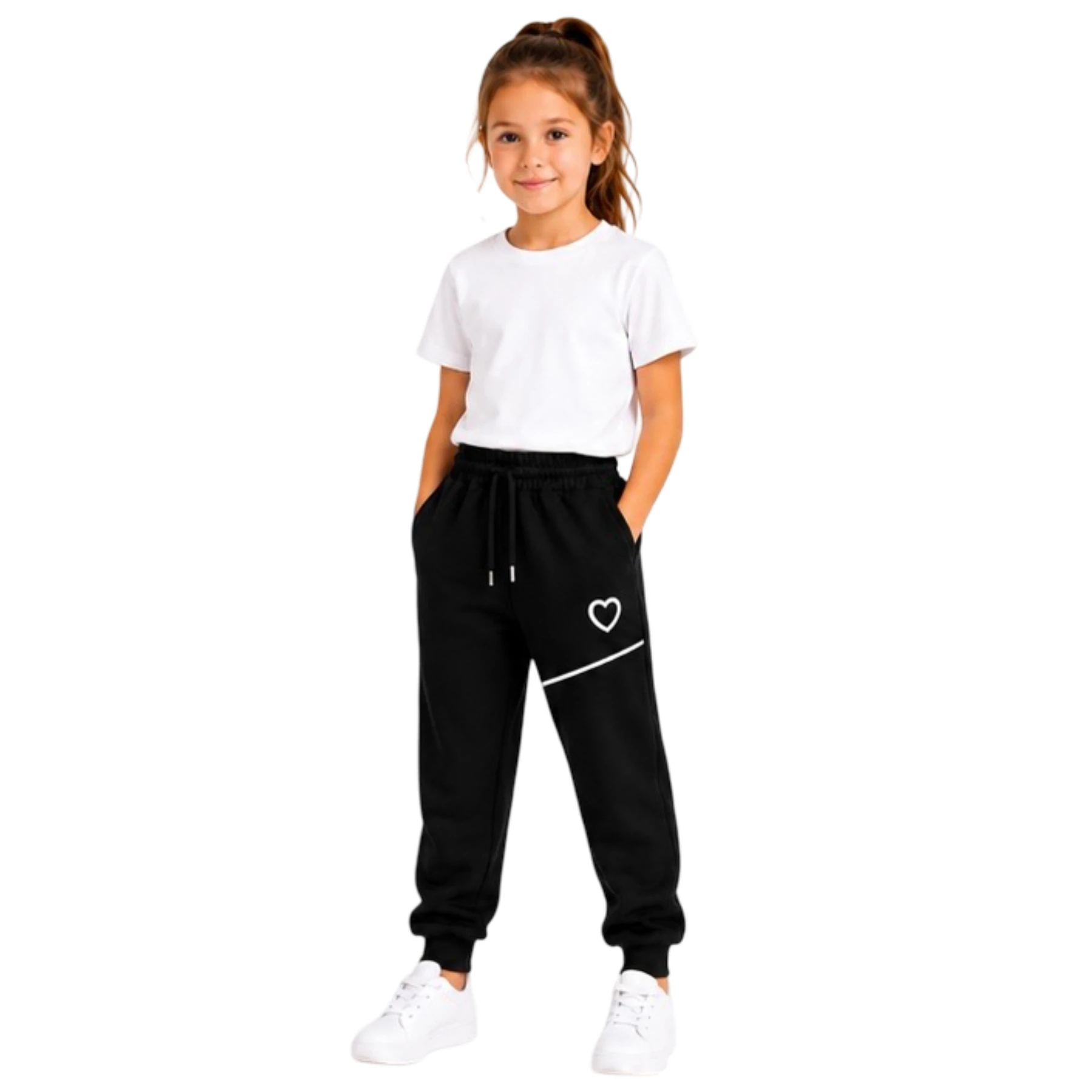 KIZ KALP BASKI BİYELİ ALT 3Y,4Y,5Y,6Y,7Y,8Y Kız
