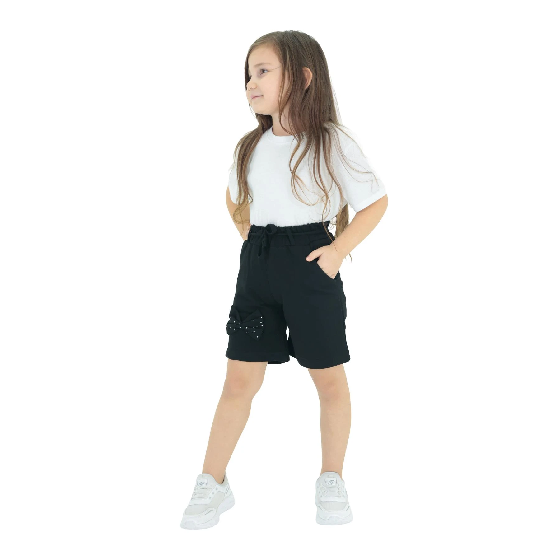 KIZ KEMER KÖPRÜLÜ FİYONKLU ŞORT 3Y,4Y,5Y,6Y,7Y,8Y Kız