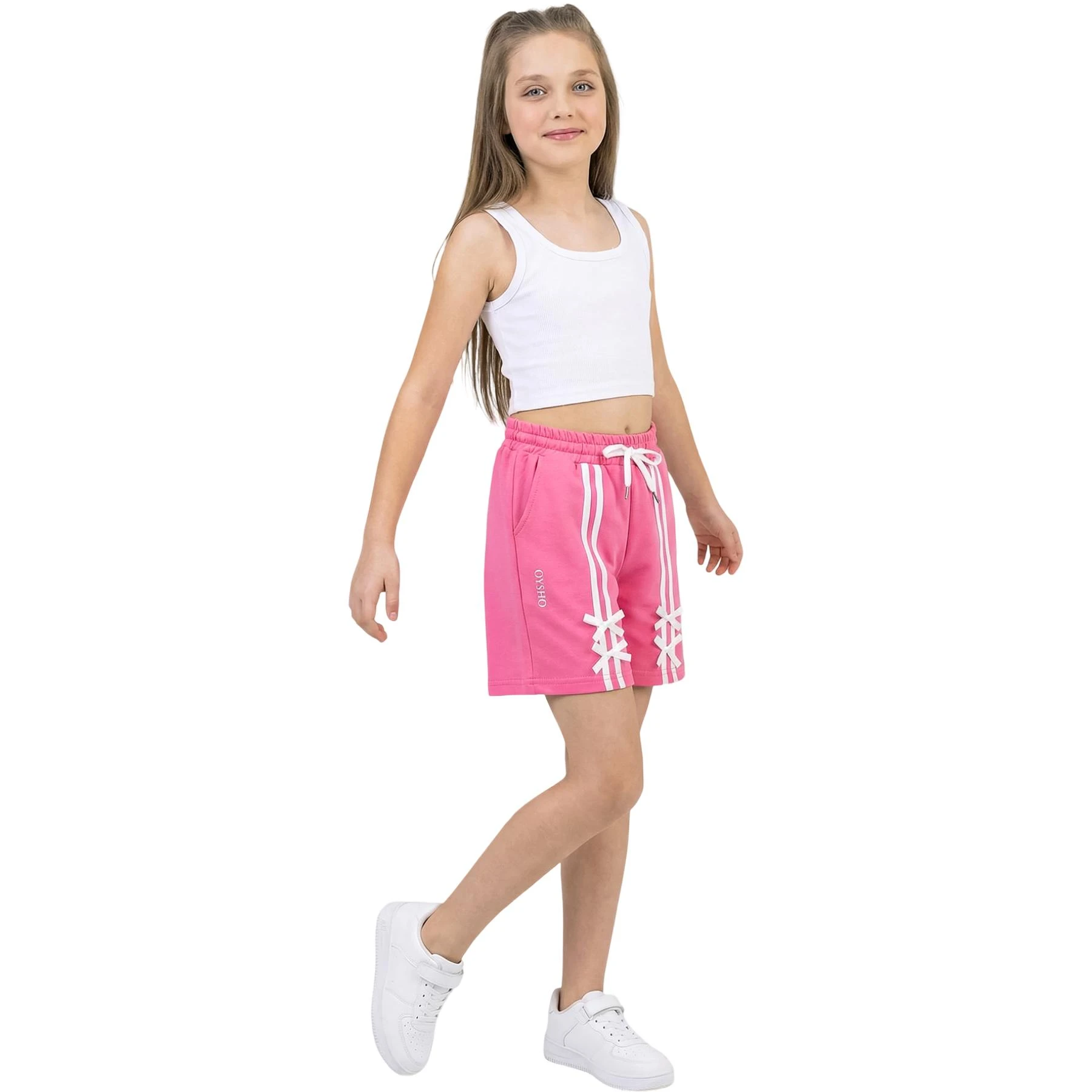 KIZ ÖN 2 ŞERİTLİ 2 KURDELE ŞORT 9Y,10Y,11Y,12Y Kız