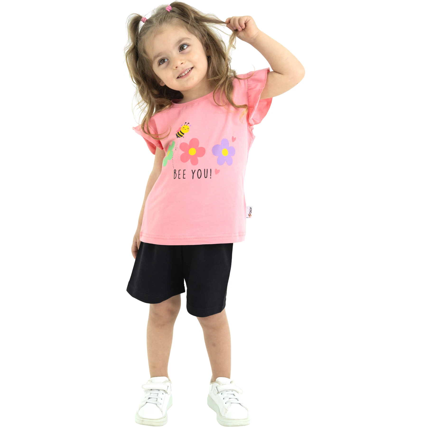 KIZ TKM ÇİÇEK BASKI TKM 1/4 12 Ay,2Y,3Y,4Y Kız