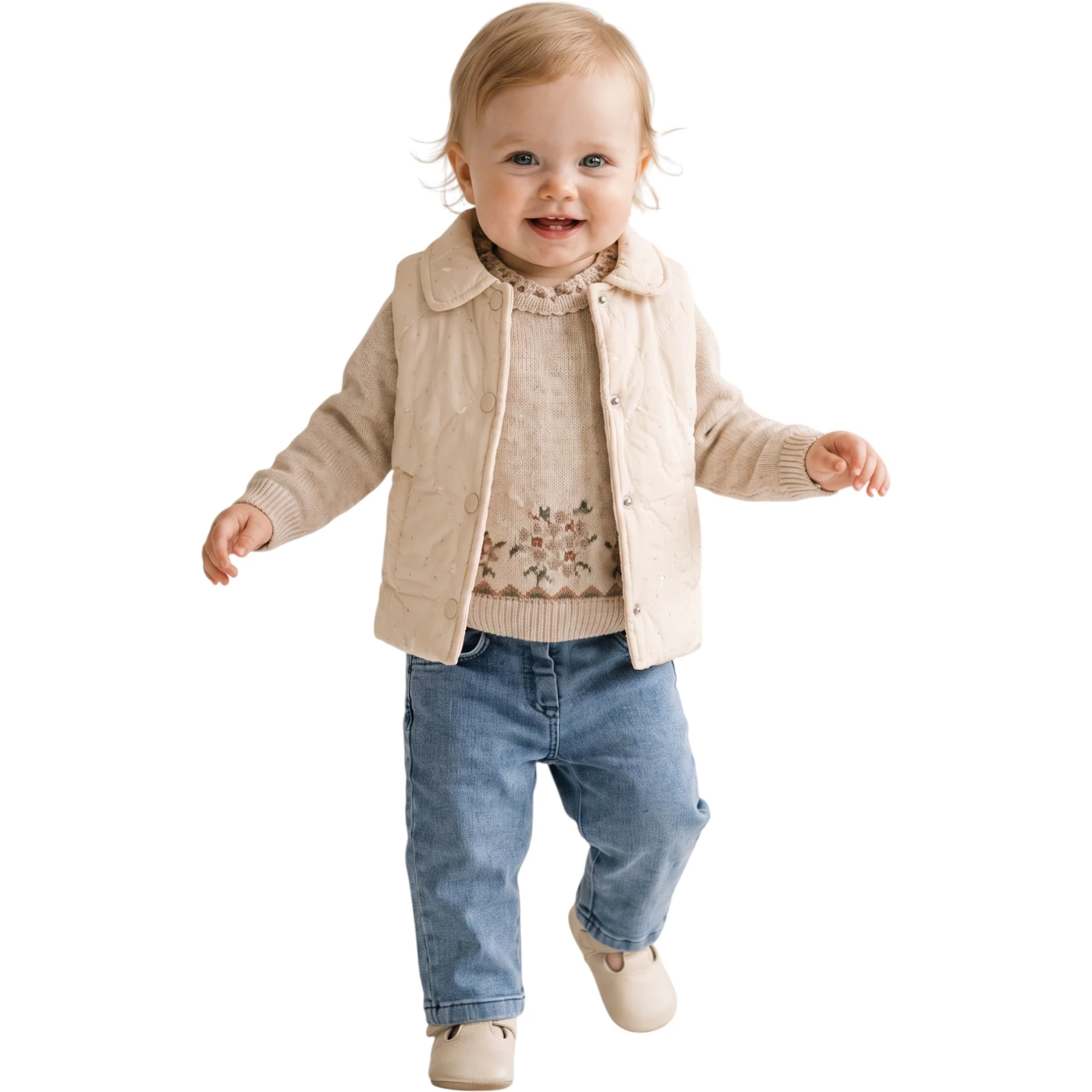 KIZ TRİKOLU YELEKLİ TK 9 Ay,12 Ay,18 Ay,2Y Kız