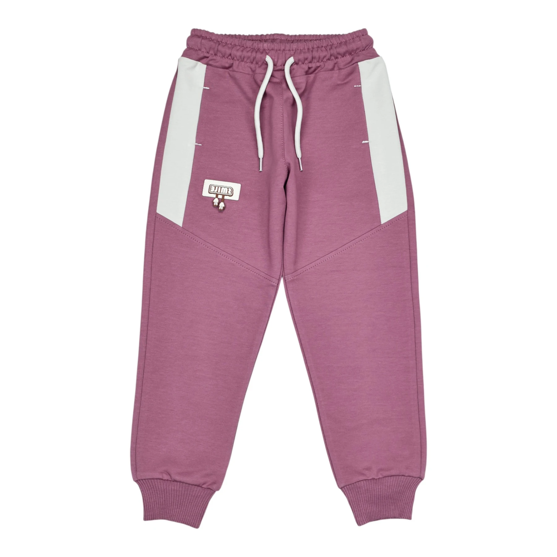 KIZ YAN GARNİLİ SMİLE ETİKETLİ BEBE ALT 12 Ay,2Y,3Y,4Y Kız