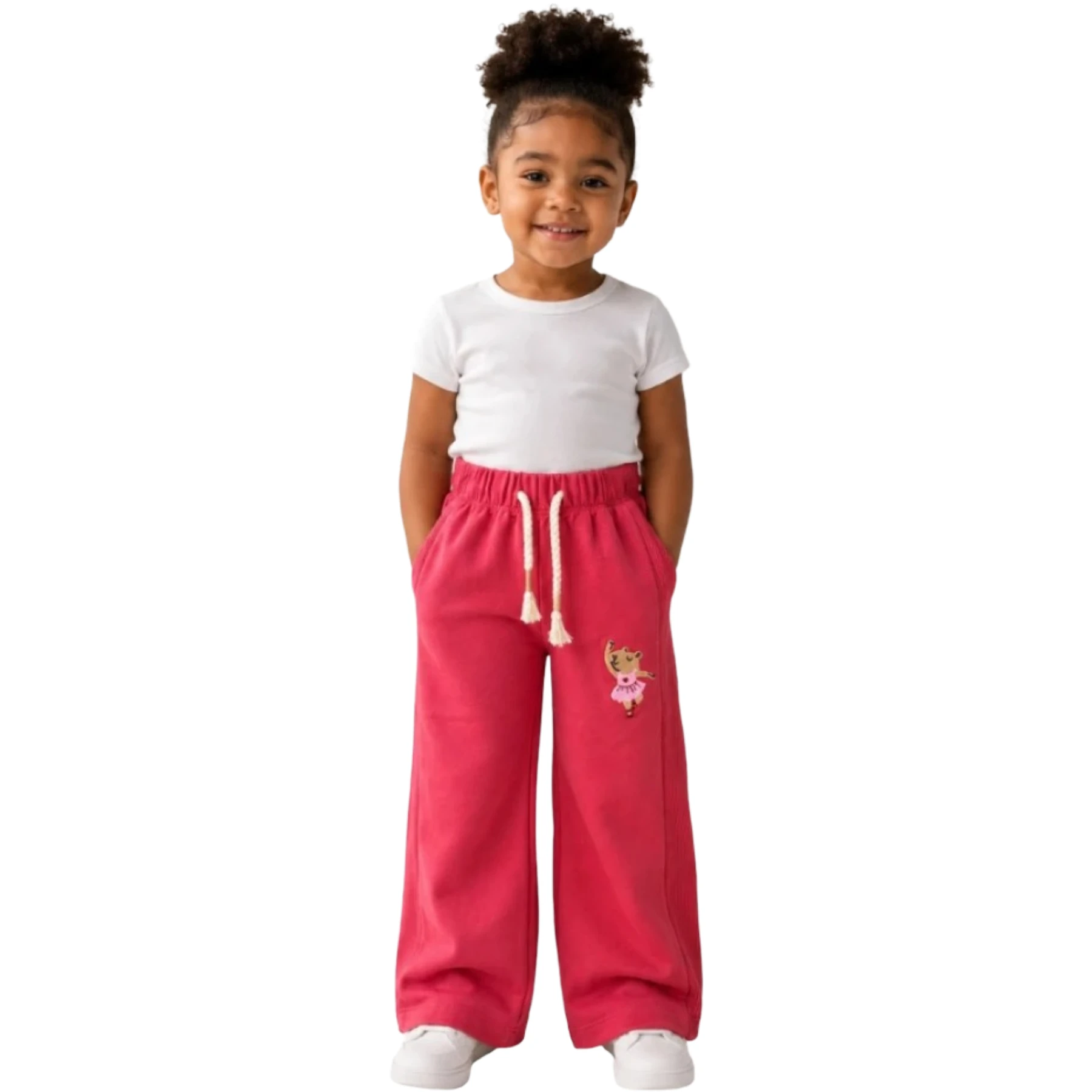 KIZ YANI RİBANALI KAPİBARA NAKIŞLI ALT 12 Ay,2Y,3Y,4Y Kız