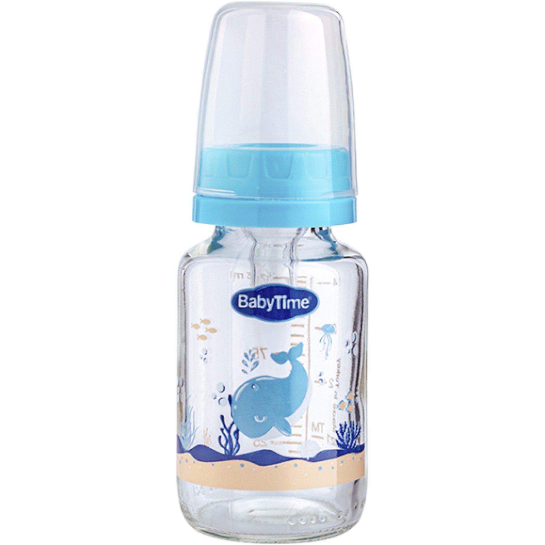 KLASİK CAM BİBERON (SİLİKON KİRAZ UÇLU) 125ML MABİ 1 Ay,2 Ay,3 Ay,6 Ay Erkek