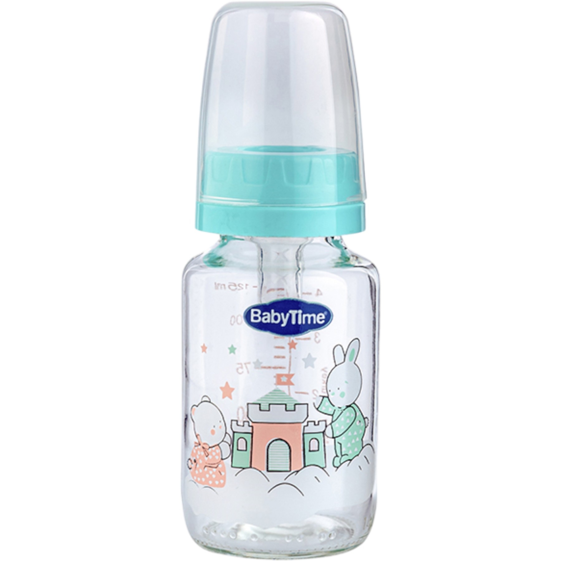 KLASİK CAM BİBERON (SİLİKON KİRAZ UÇLU) 125ML YEŞİL 1 Ay,2 Ay,6 Ay,3 Ay Uni