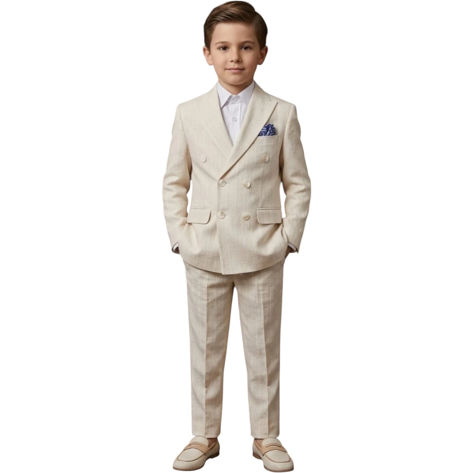 KRUVAZE KETEN ÇOCUK TAKIM ELBİSE 3Y,4Y,5Y,6Y Erkek