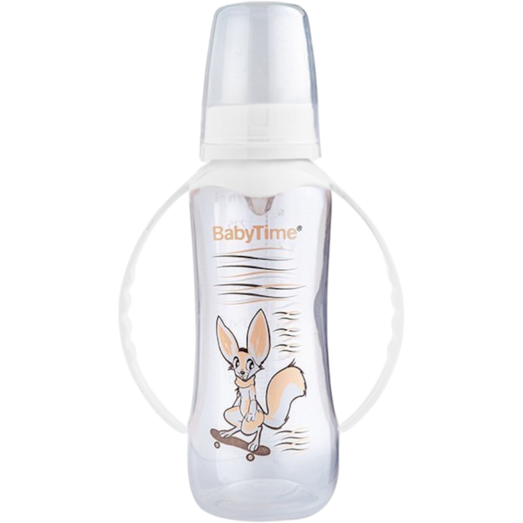 KULPLU PP BİBERON (SİLİKON KİRAZ UÇLU) 250ML BEYAZ 1 Ay,2 Ay,3 Ay,6 Ay Uni