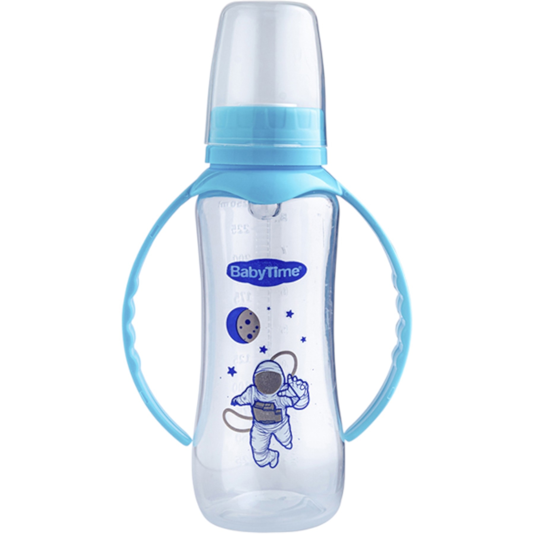 KULPLU PP BİBERON (SİLİKON KİRAZ UÇLU) 250ML MAVİ 1 Ay,2 Ay,3 Ay,6 Ay Erkek