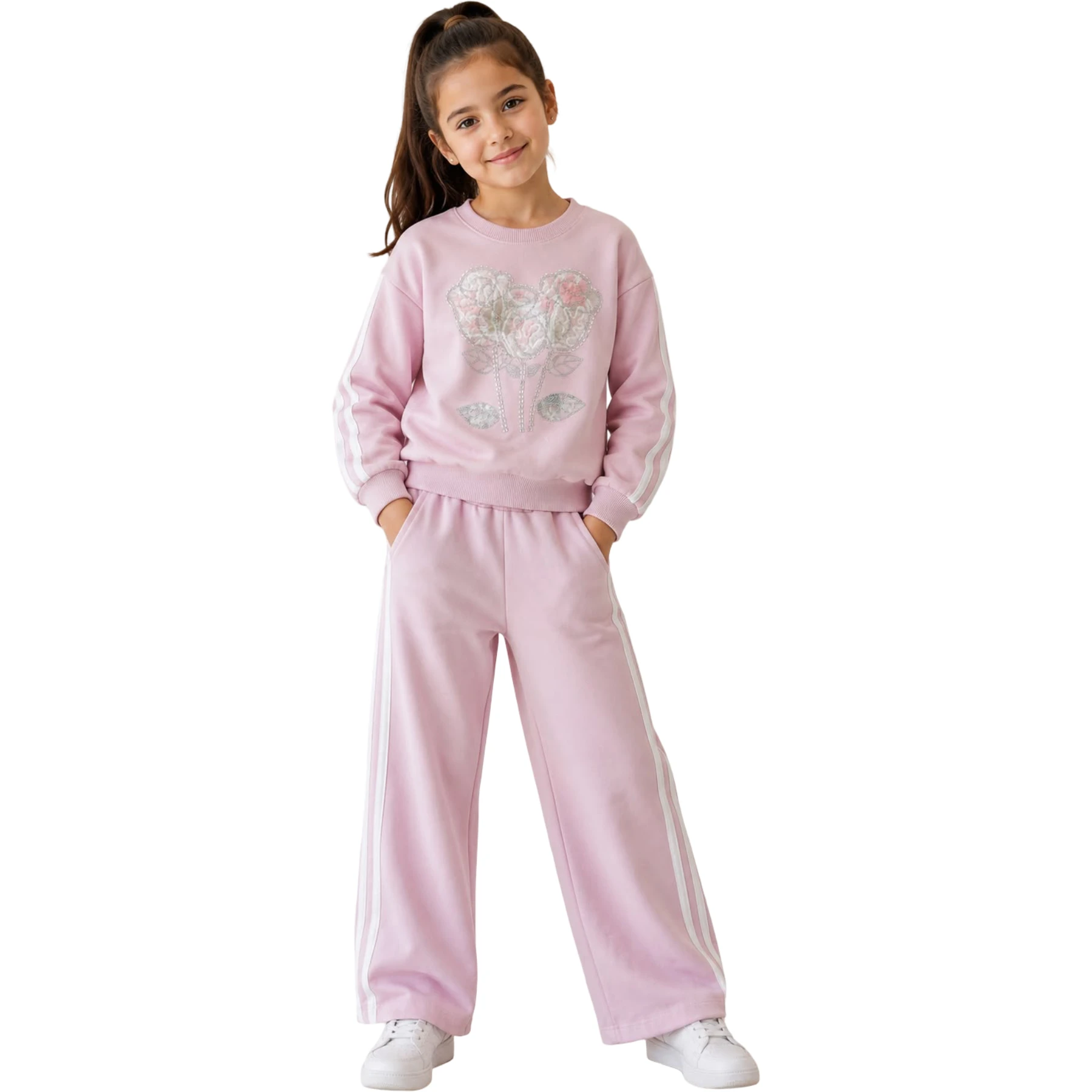 LALE İŞLİ İKİ İP TAKIM 7Y,8Y,9Y,10Y Kız