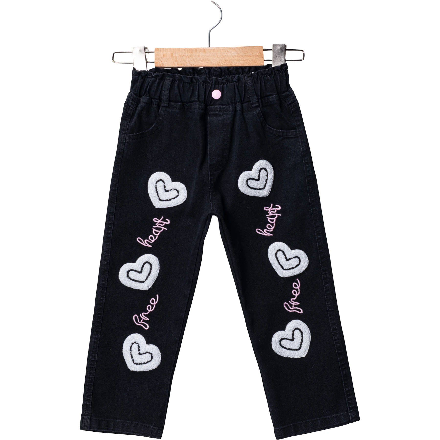 LİKRALI SİYAH KOT PANTOLON  2Y,3Y,4Y,5Y Kız