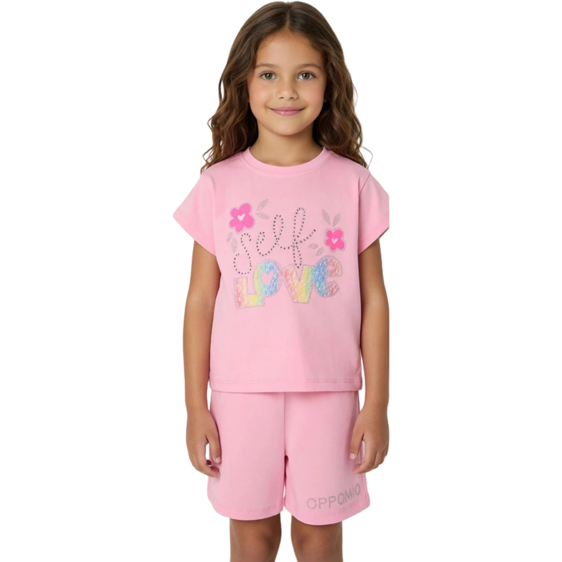 LOVE APLİKELİ TAŞLI KIZ COCUK İKİLİ TAKIM 2Y,3Y,4Y,5Y,6Y Kız