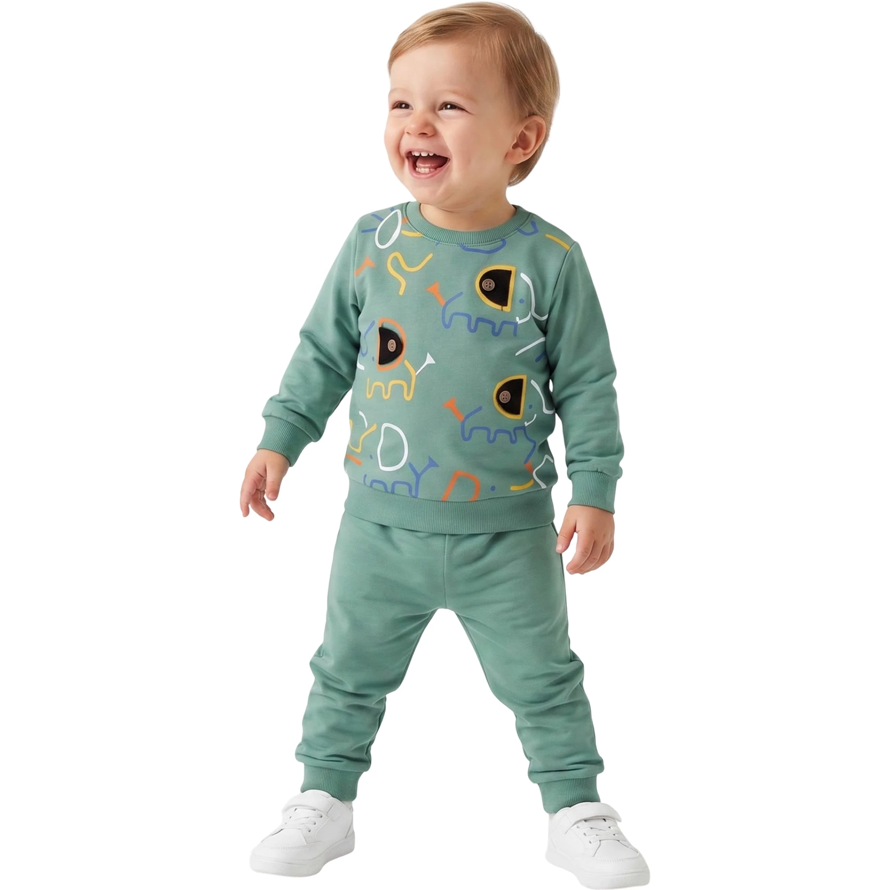 MEVSİMLİK ERKEK BEBE TAKIMI (DÜĞMELİ) 12 Ay,2Y,3Y,4Y Erkek